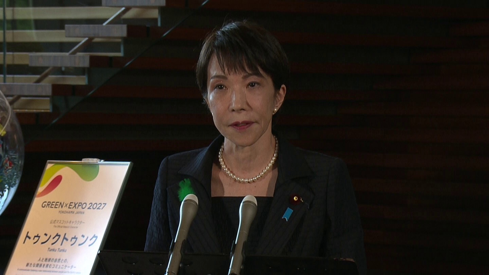 会見する高市総理