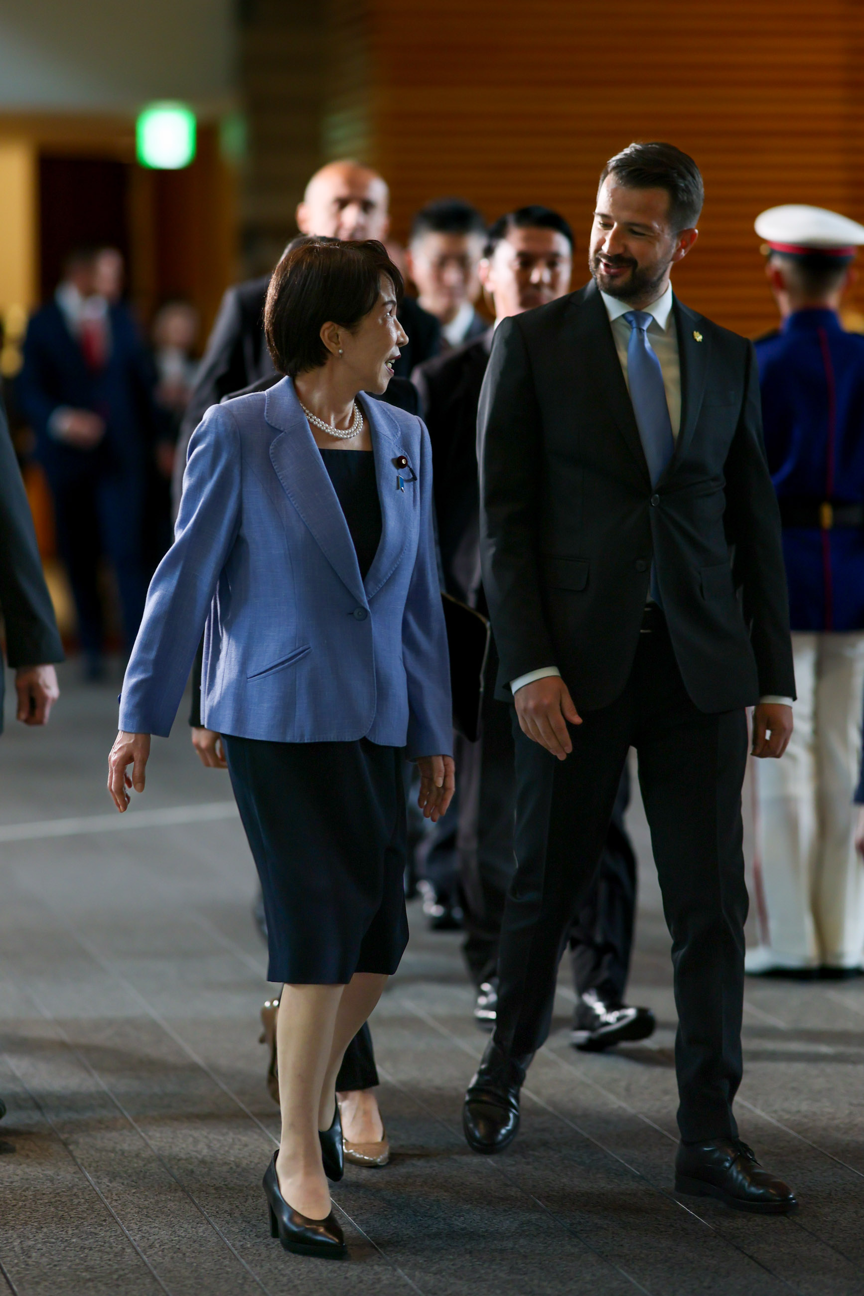 会談に臨む両首脳１