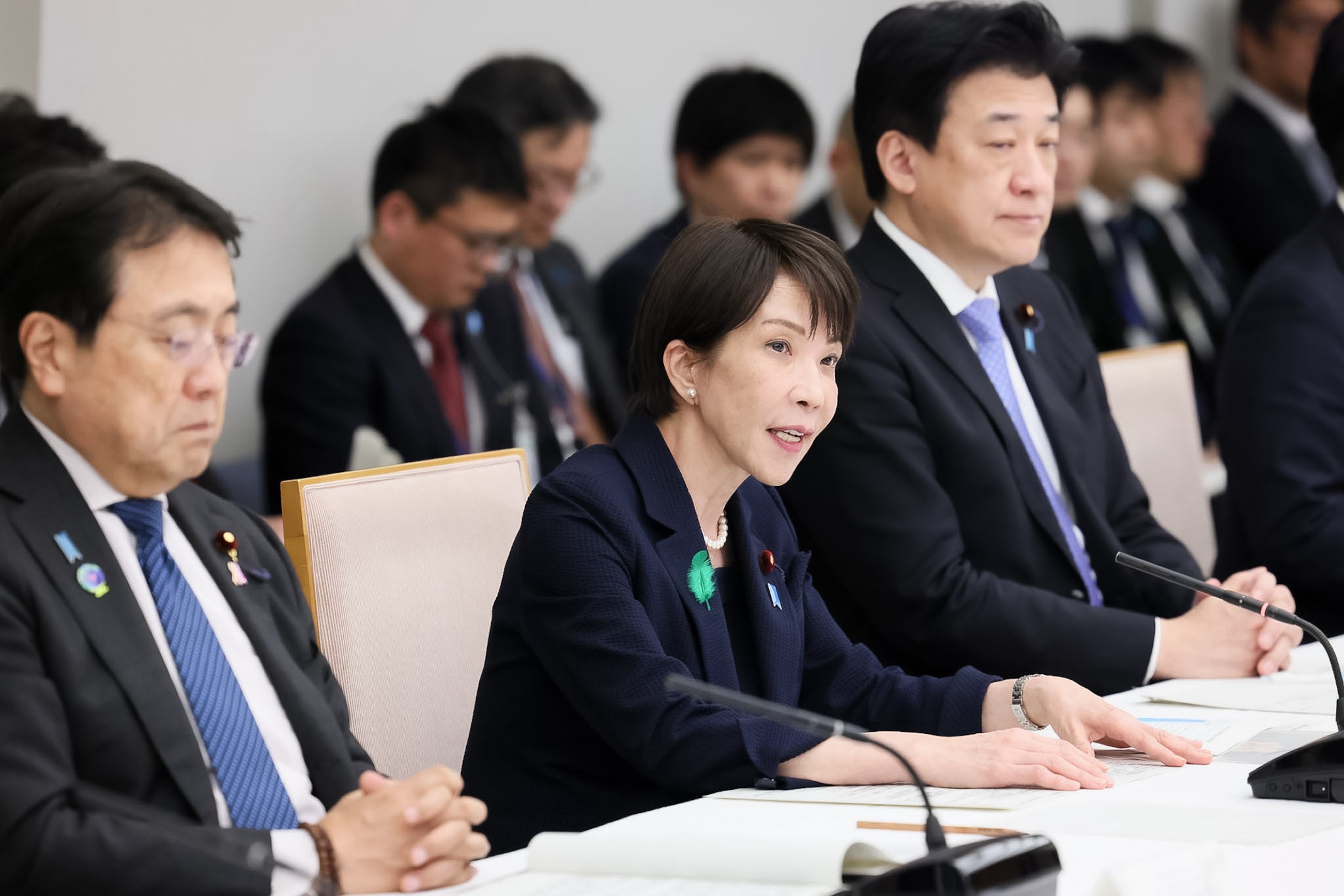 会議のまとめを行う高市総理１