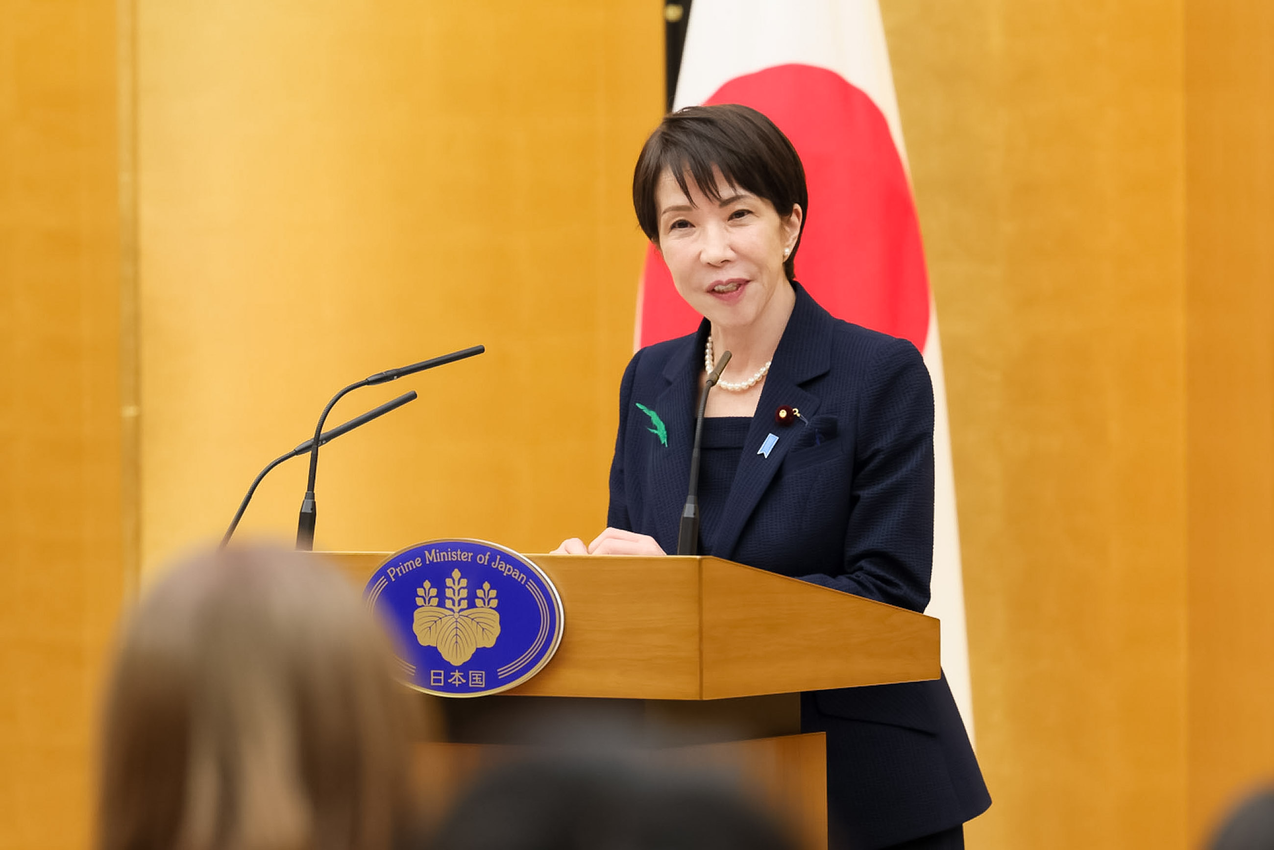 挨拶する高市総理１