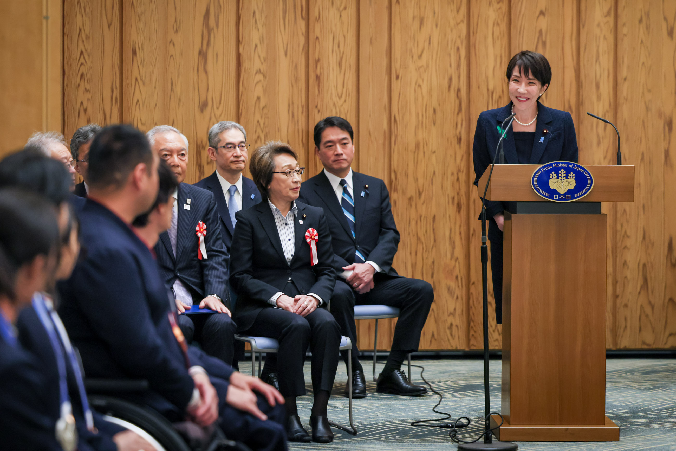 表敬を受ける高市総理２