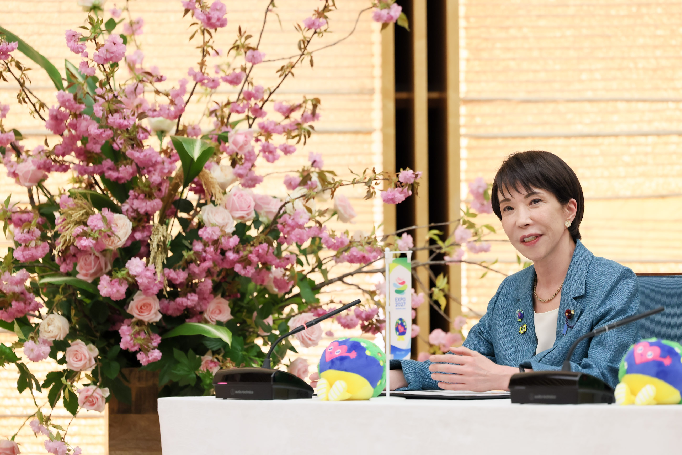 表敬を受ける高市総理２