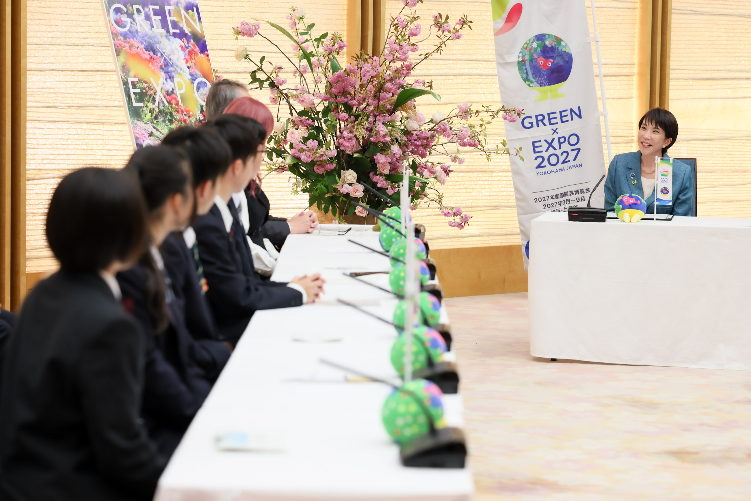 表敬を受ける高市総理６