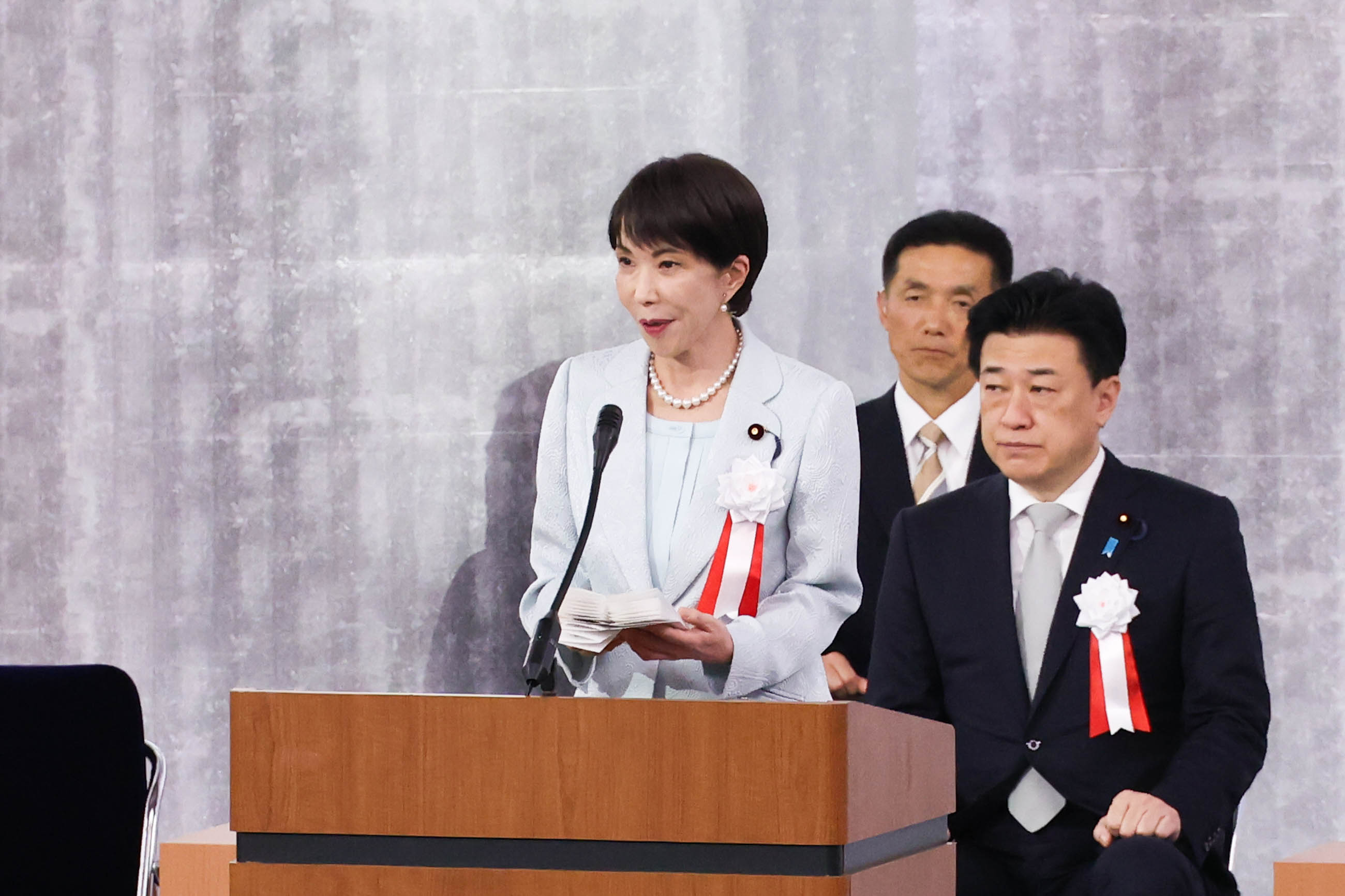 式辞を述べる高市総理５