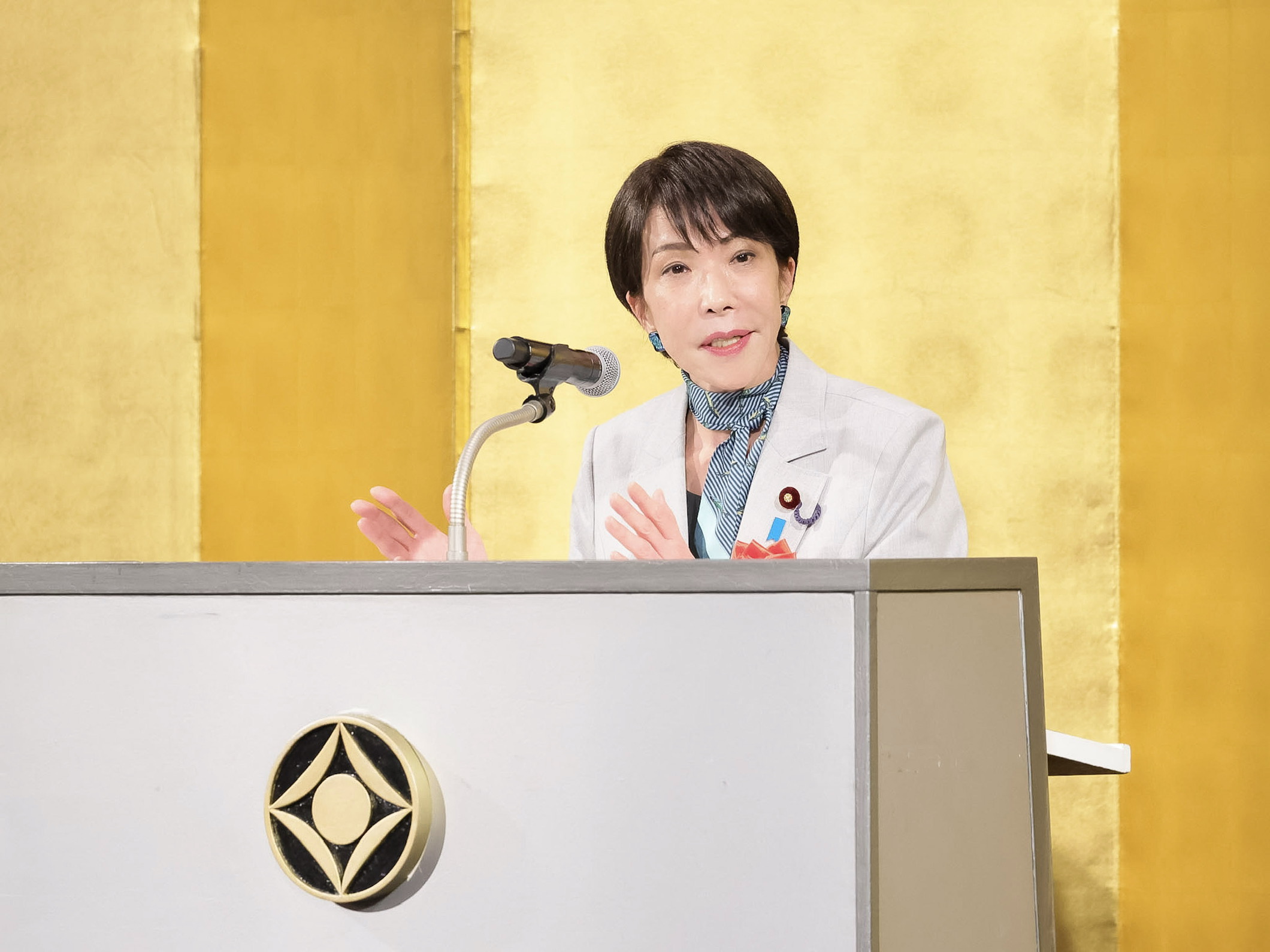 祝辞を述べる高市総理１