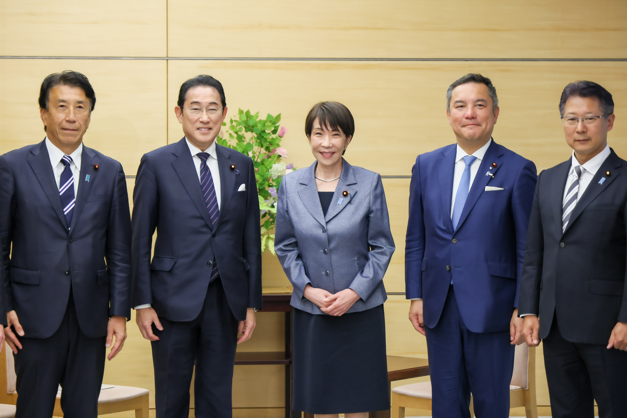 表敬を受ける高市総理１