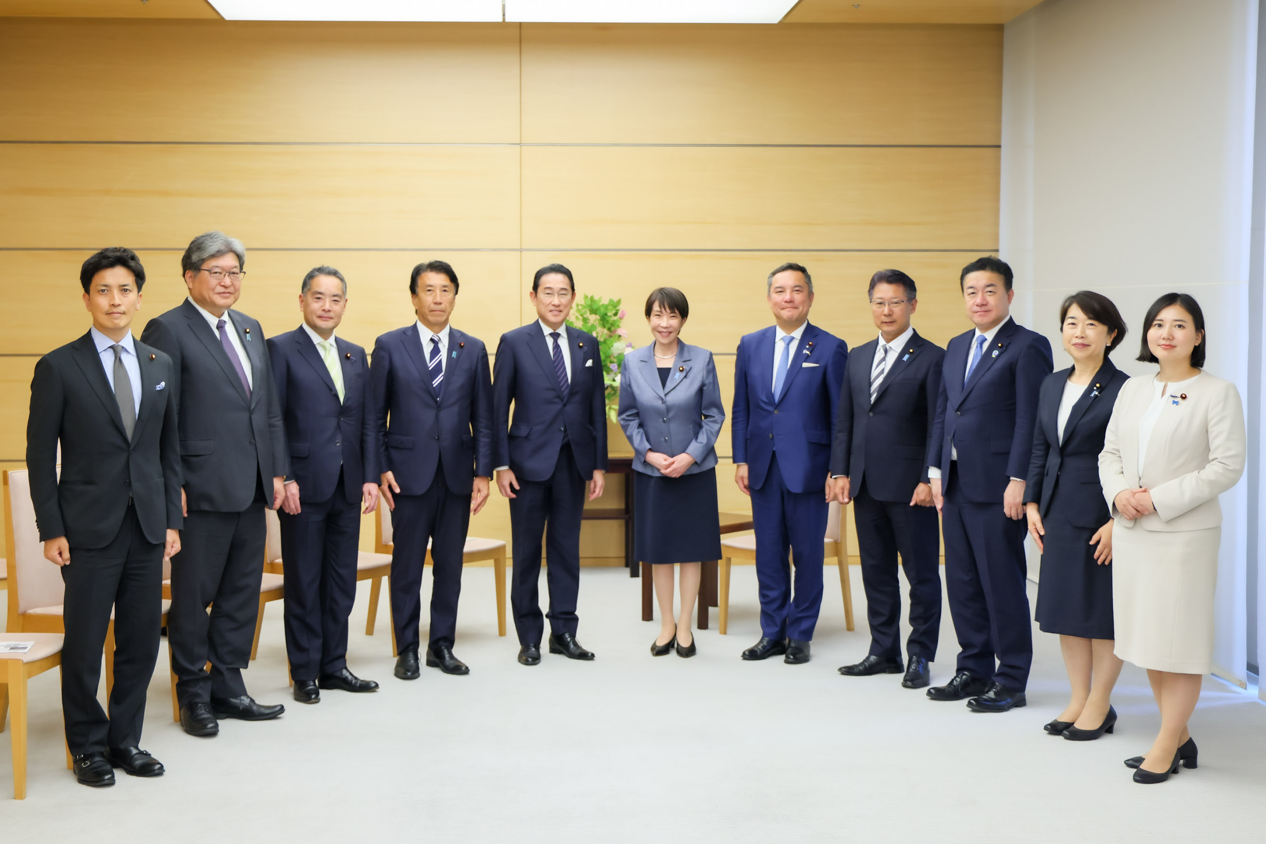 表敬を受ける高市総理２