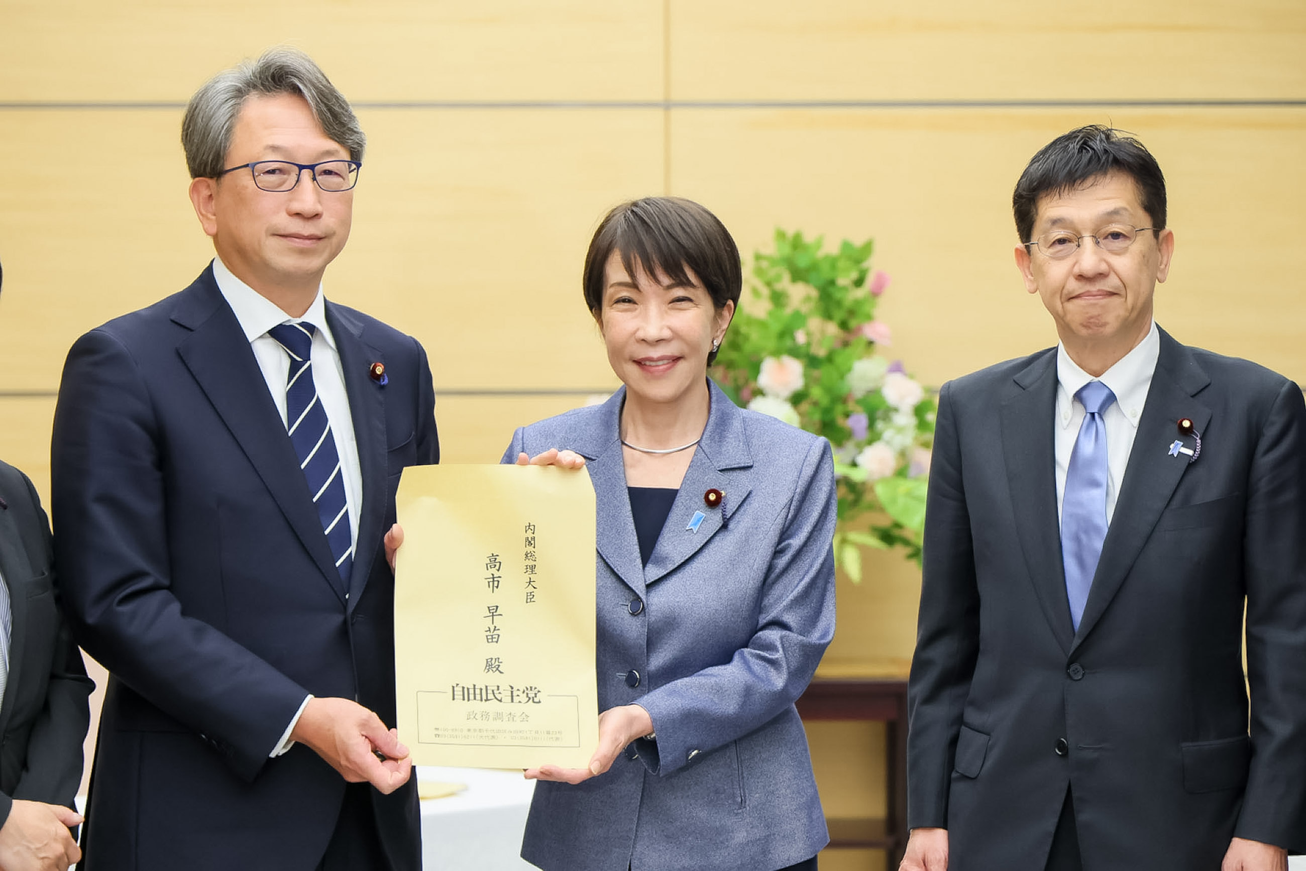 申入れを受ける高市総理１