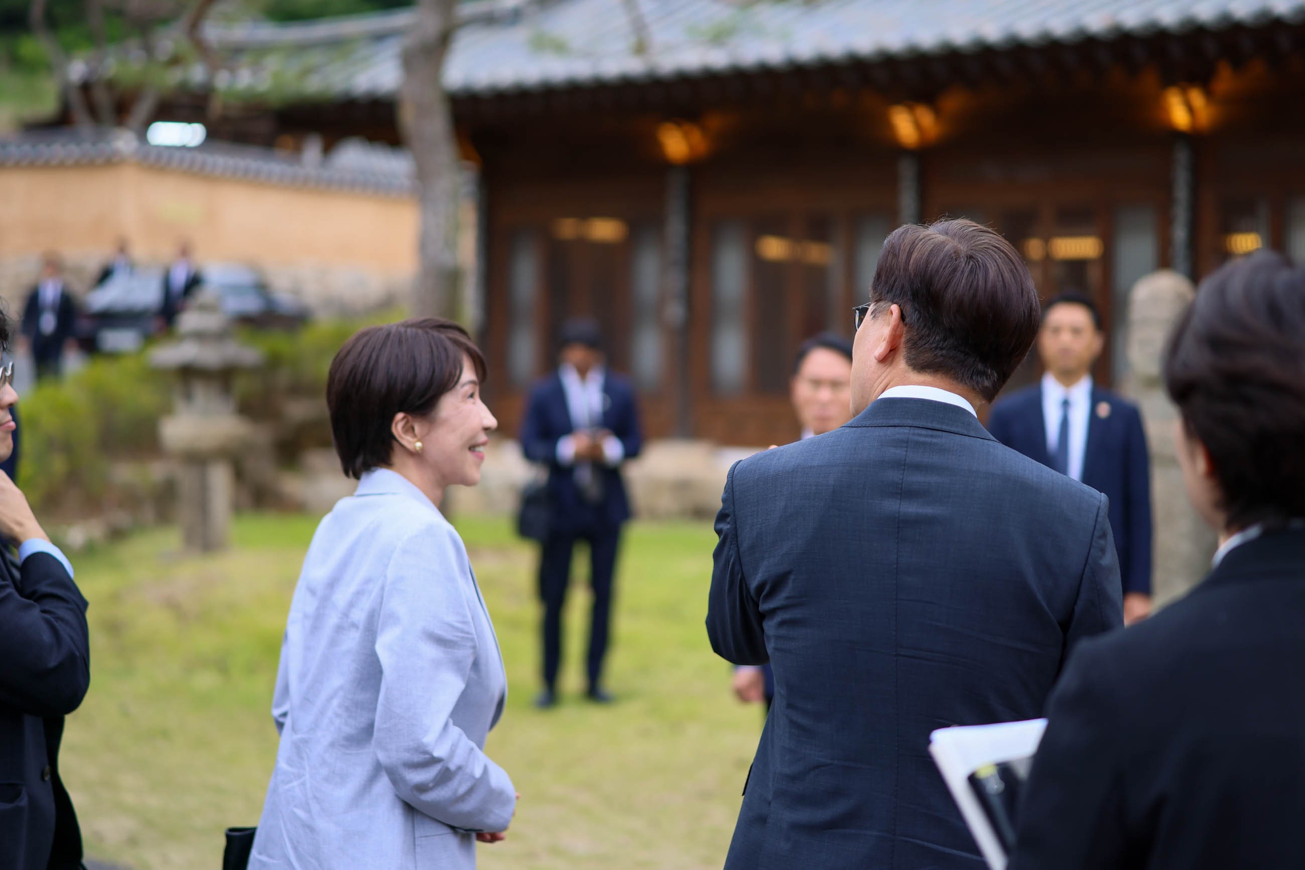 晩餐会に臨む両首脳１
