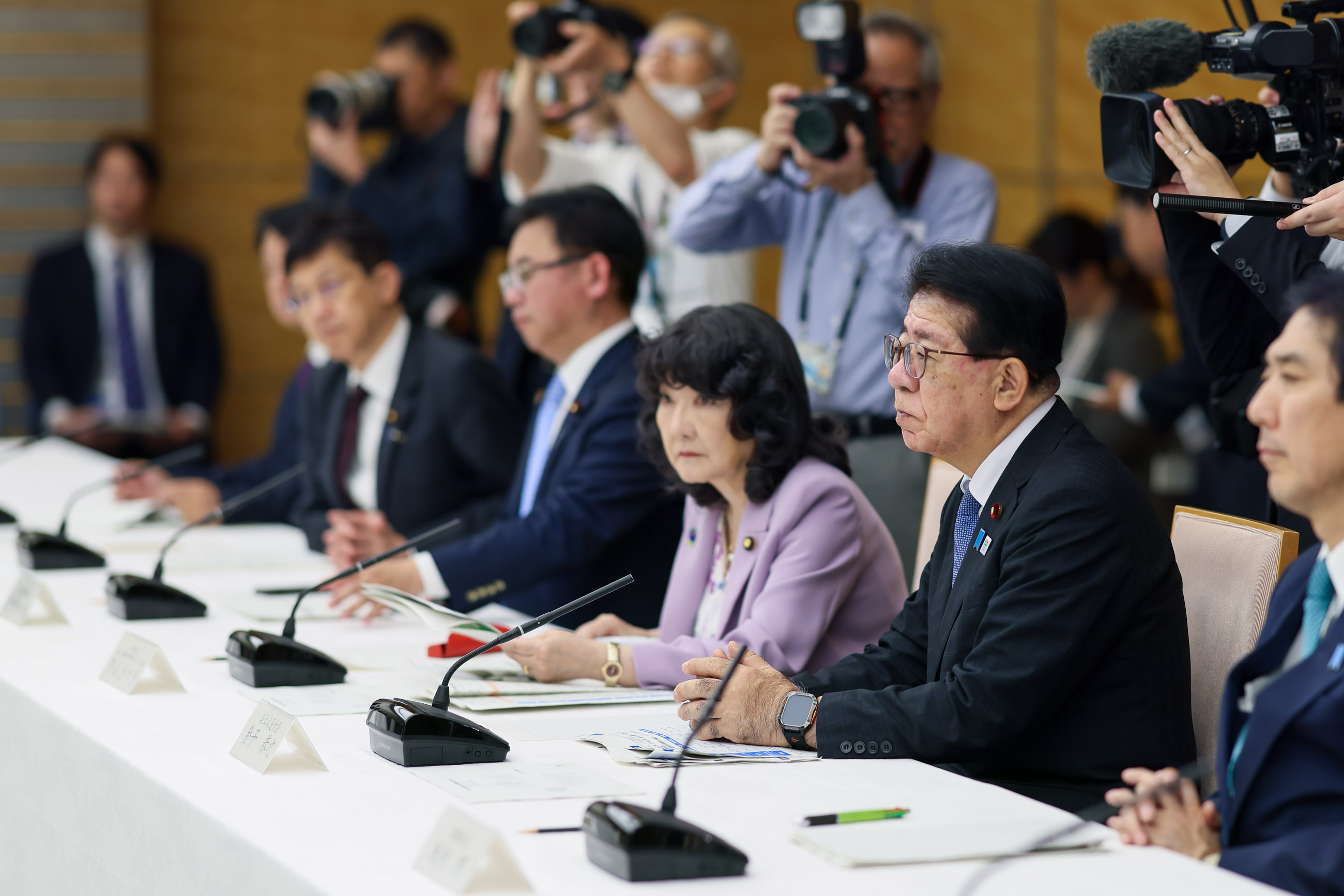 中東情勢に関する関係閣僚会議の様子