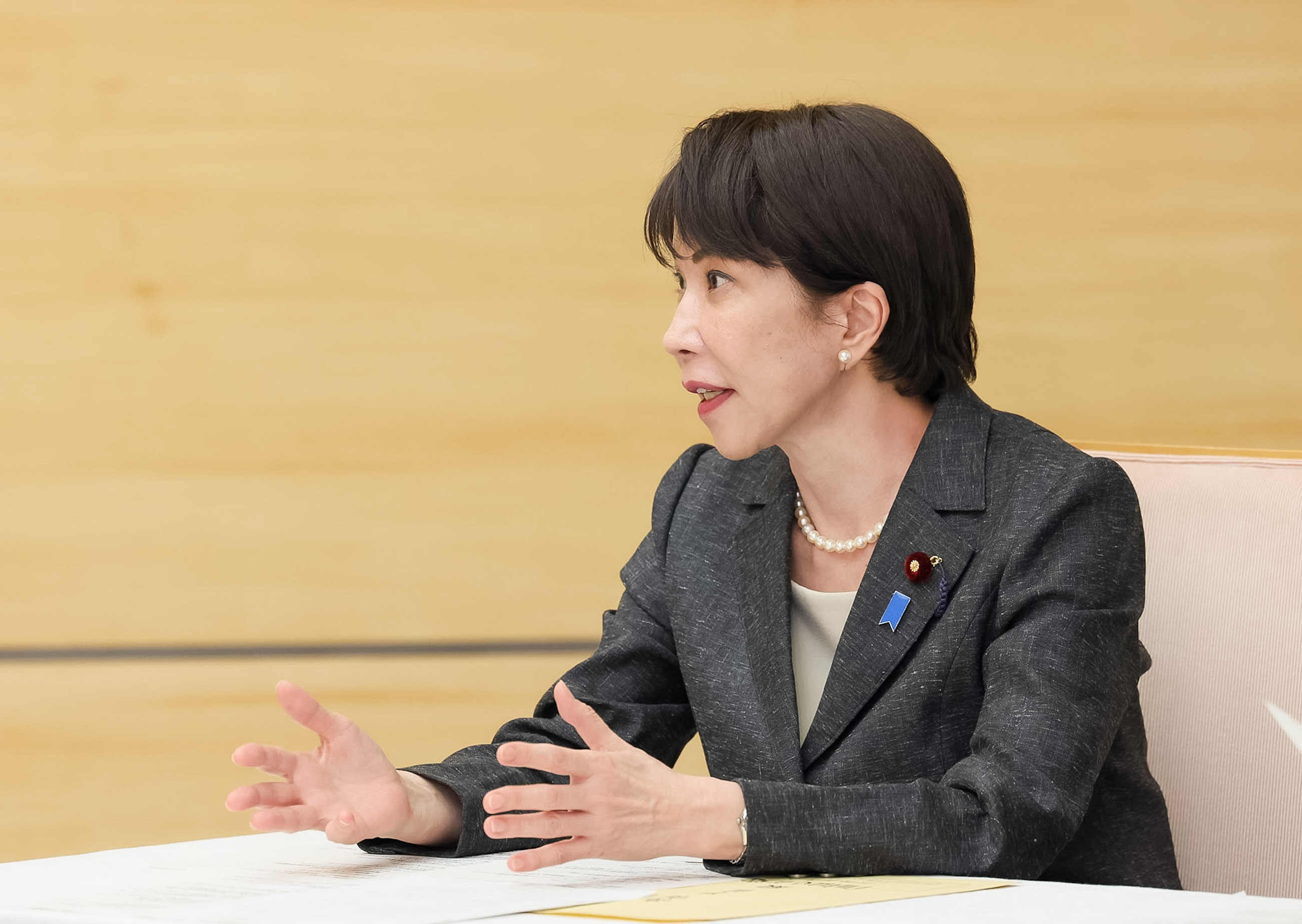 申入れを受ける高市総理３