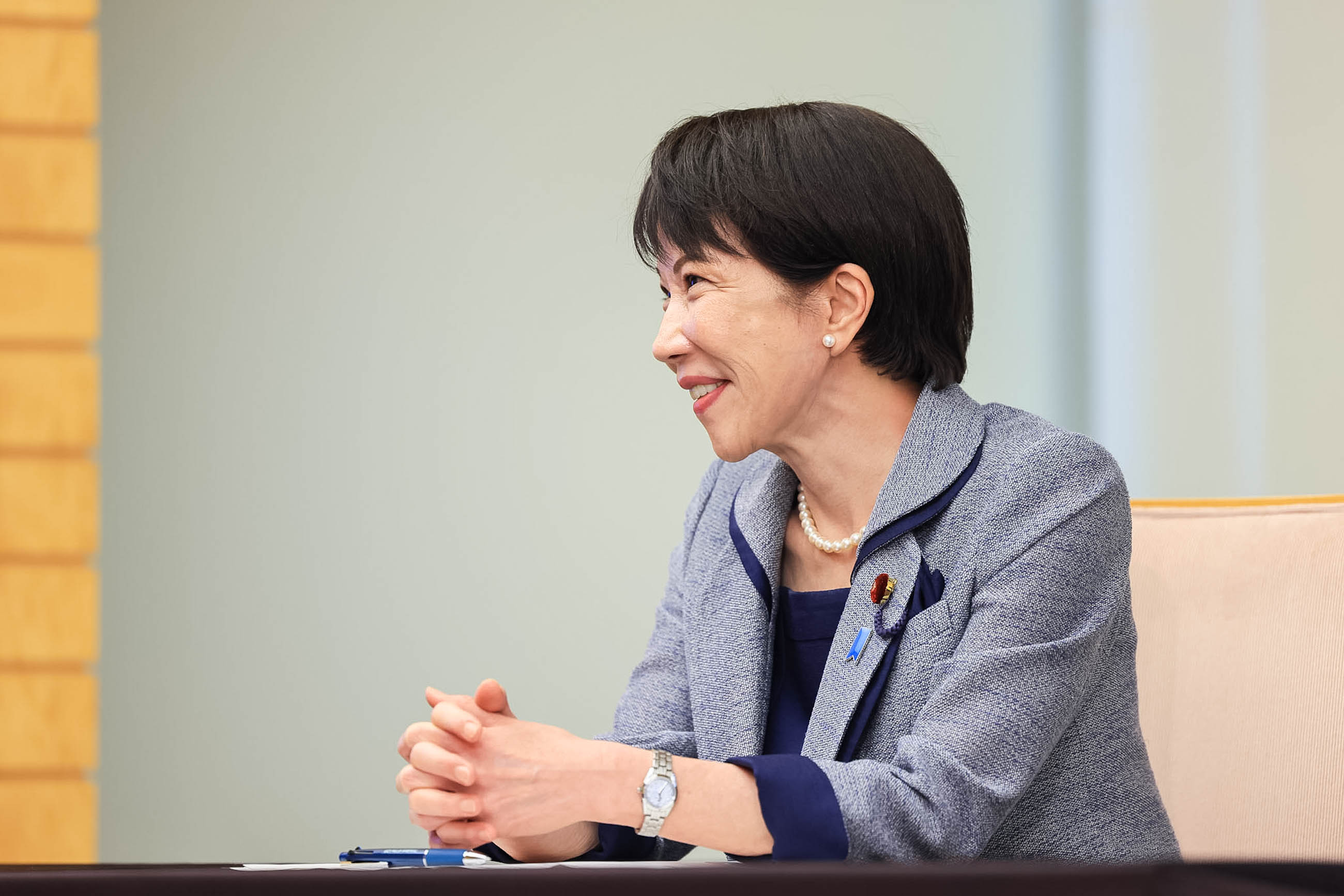表敬を受ける高市総理３