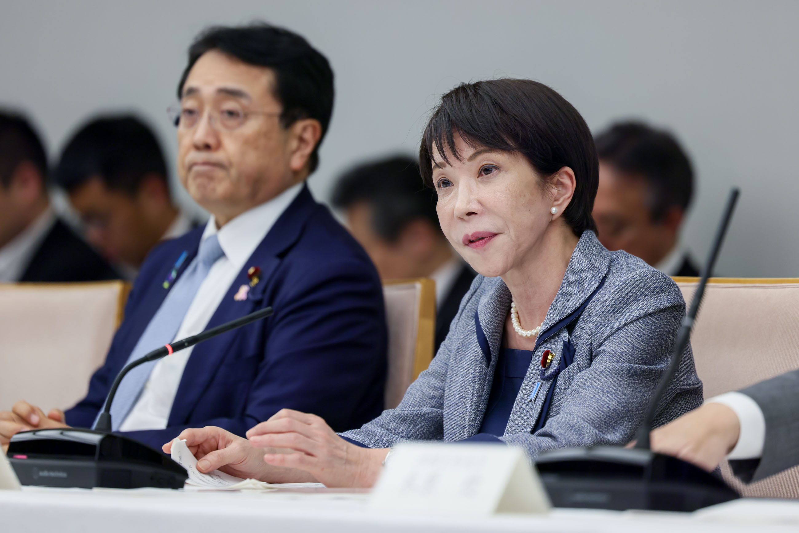 会議のまとめを行う高市総理４