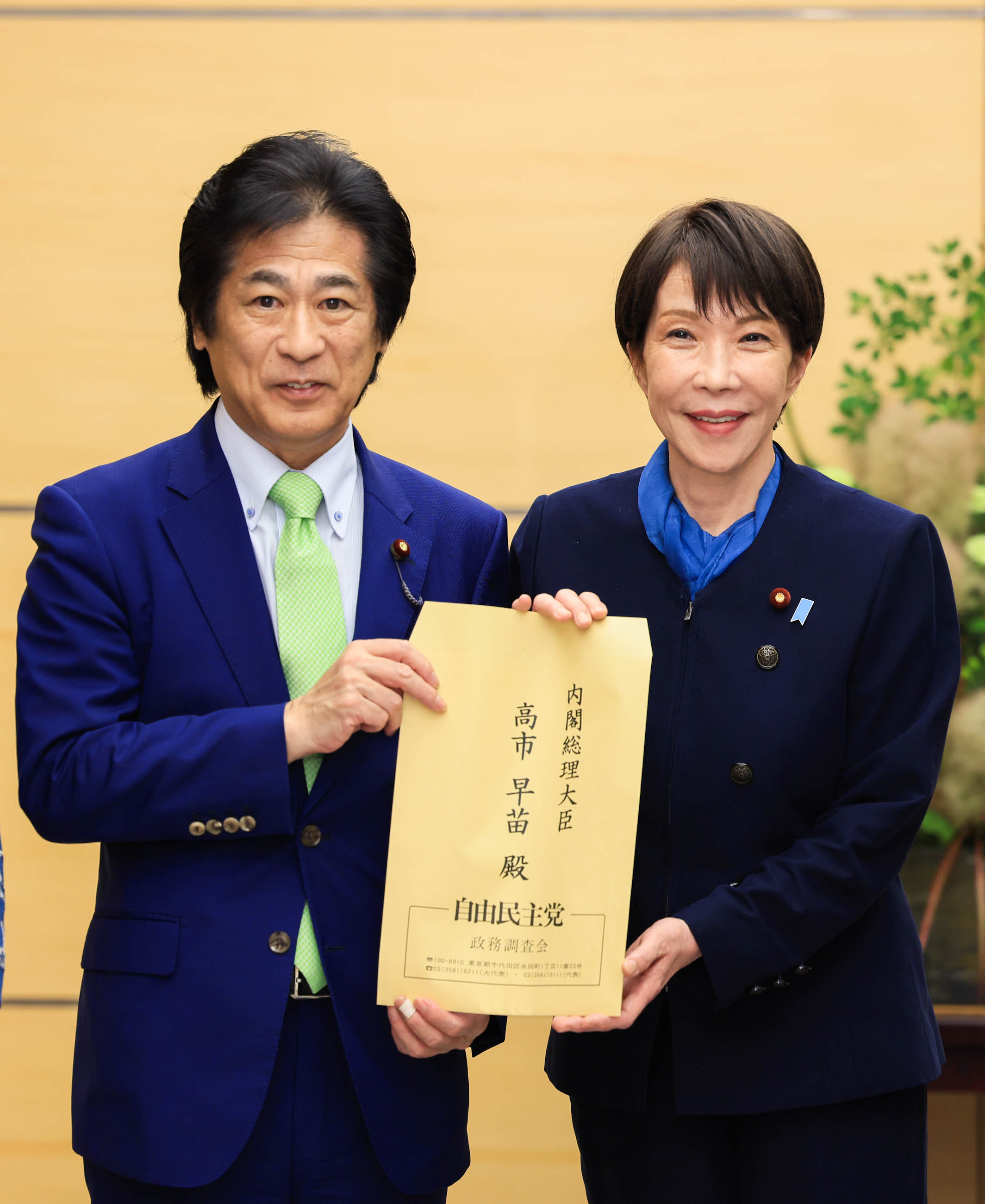 申入れを受ける高市総理３