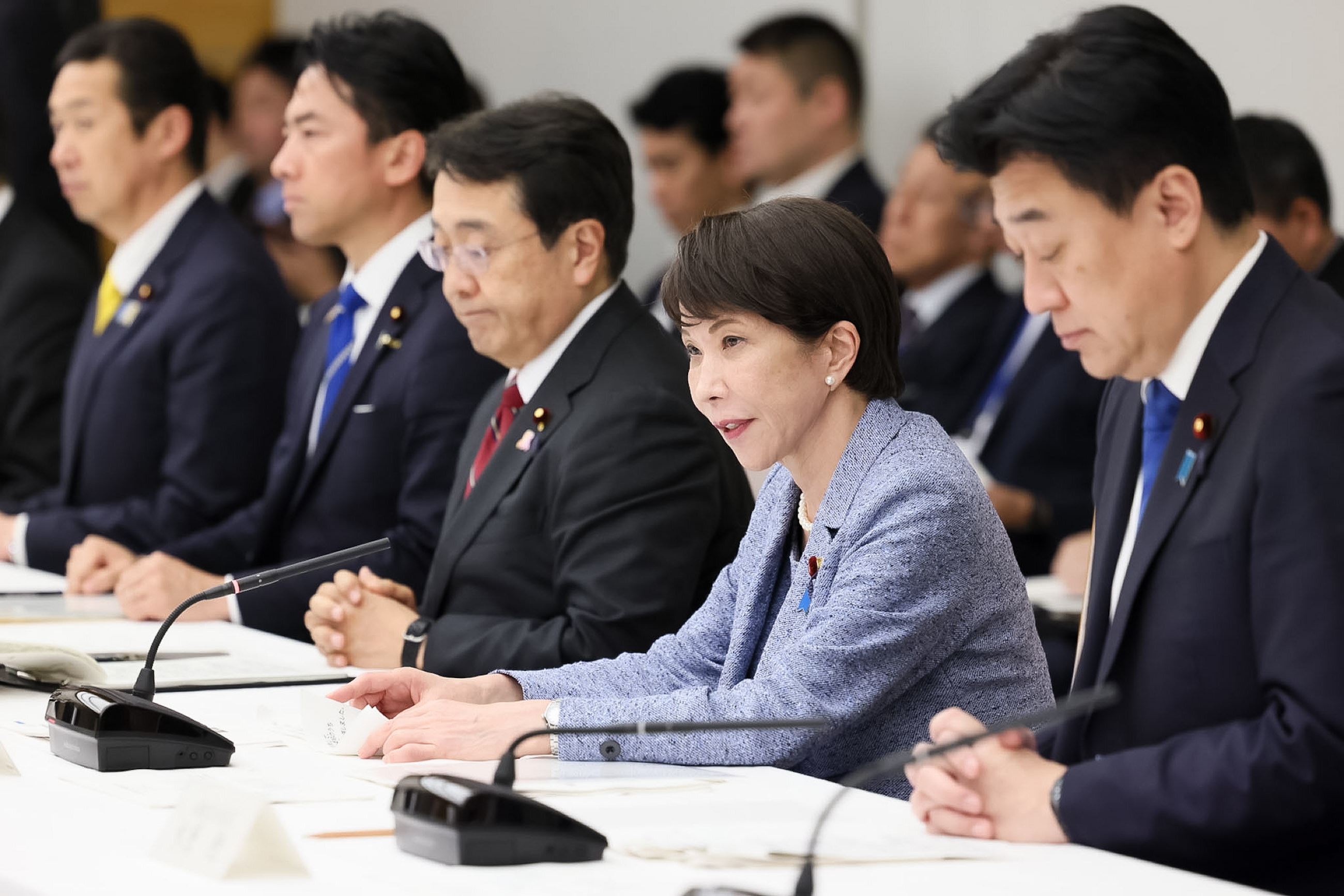 会議のまとめを行う高市総理１