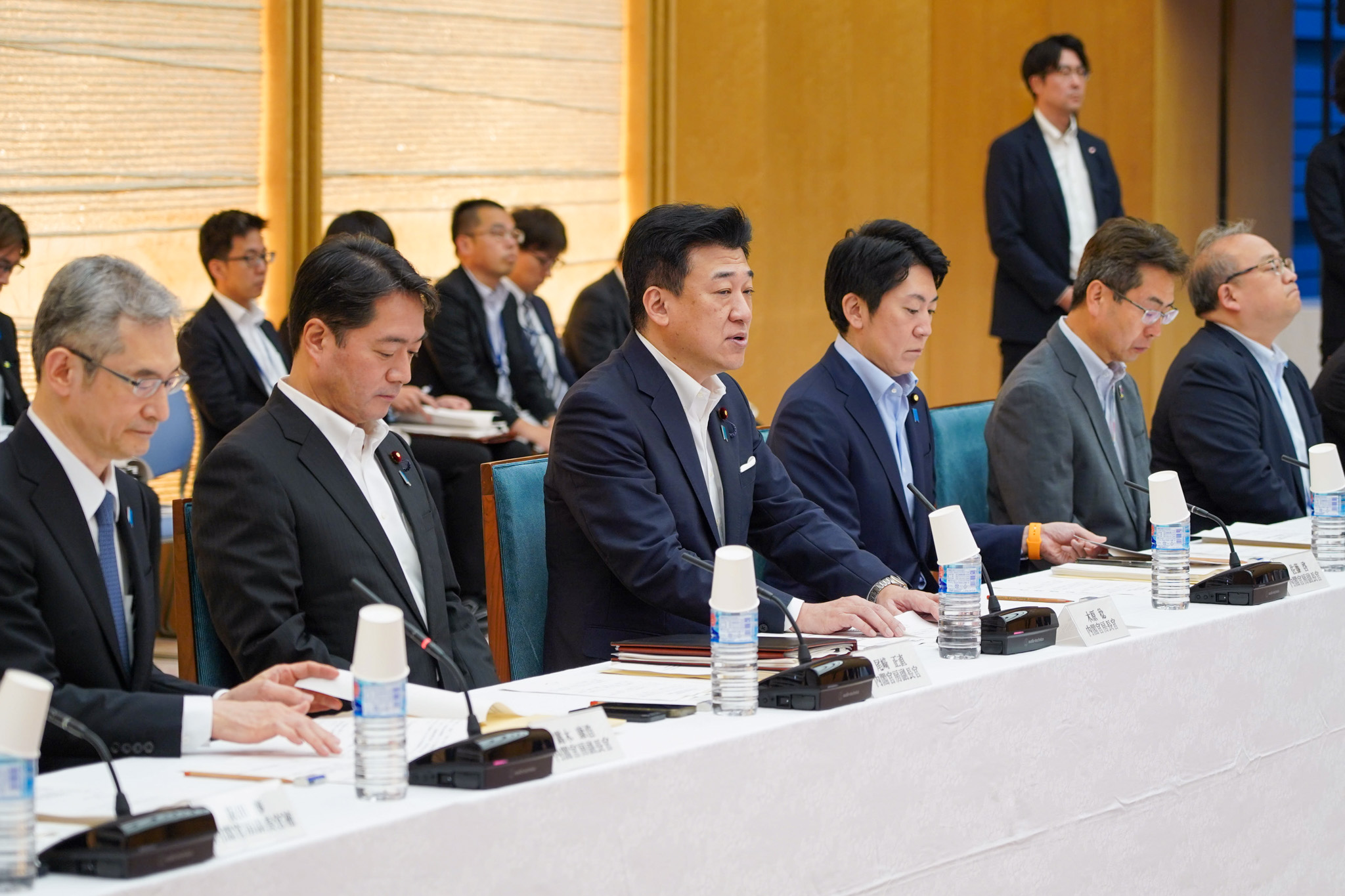 挨拶をする木原官房長官１
