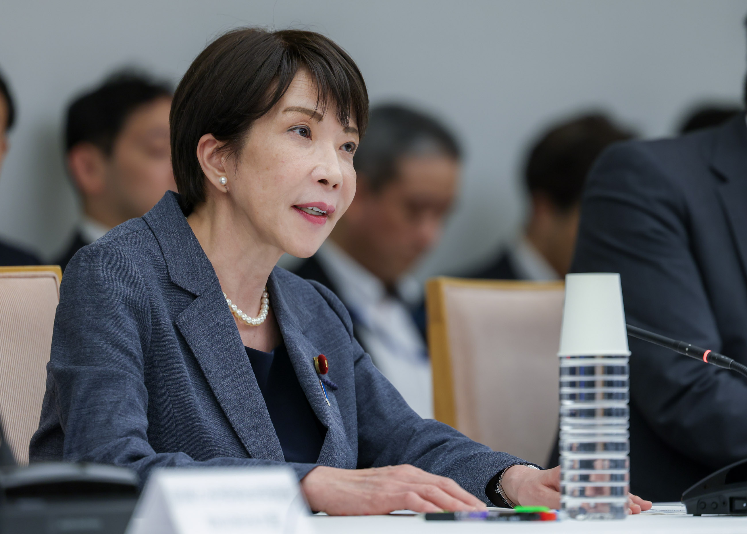 会議のまとめを行う高市総理１