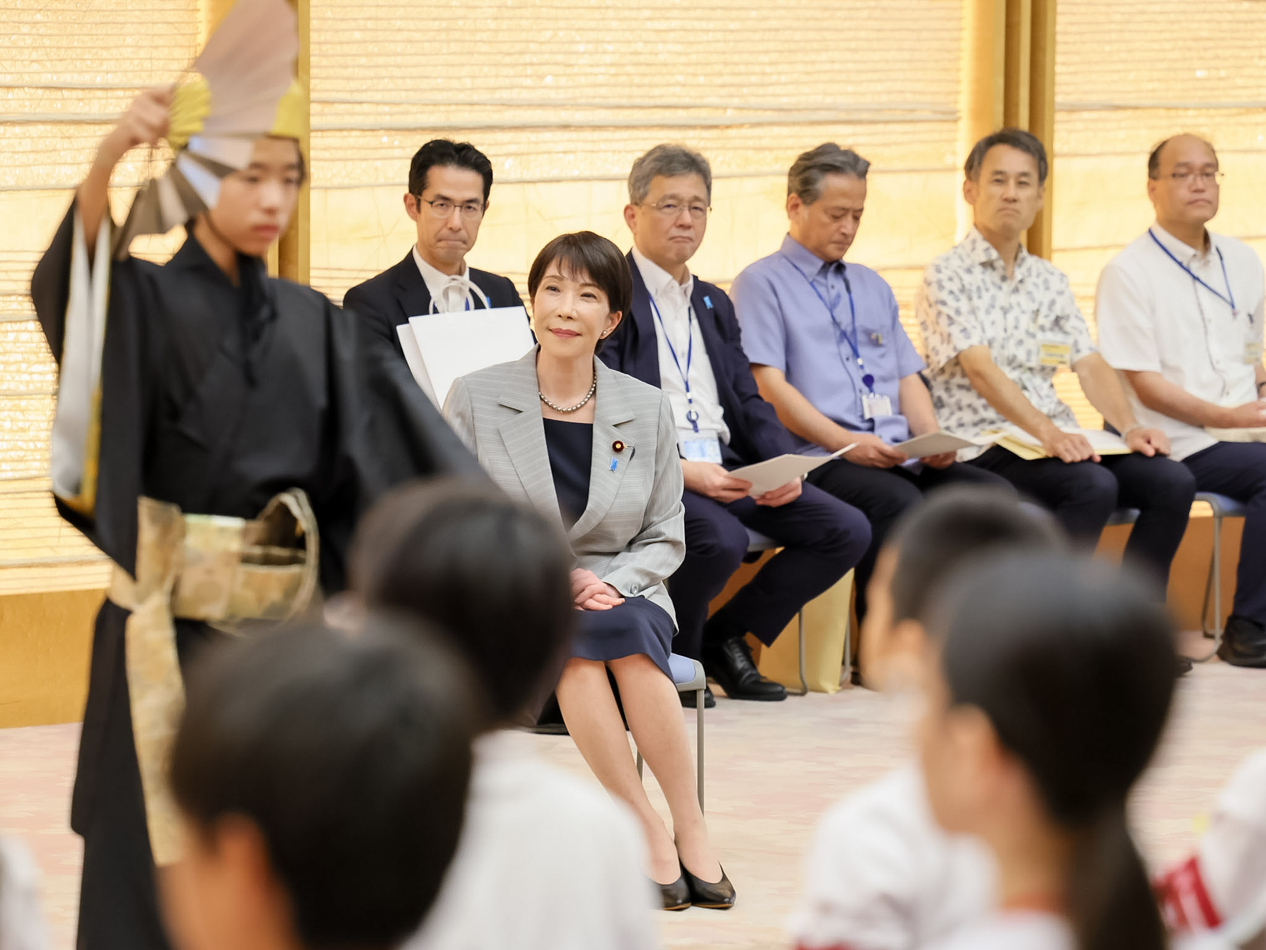 表敬を受ける高市総理３