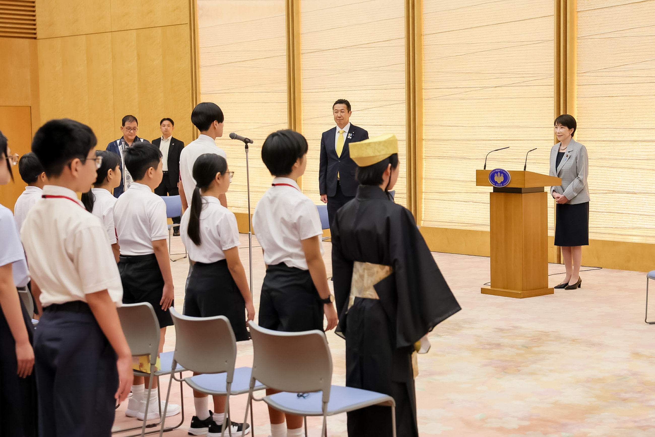 表敬を受ける高市総理５