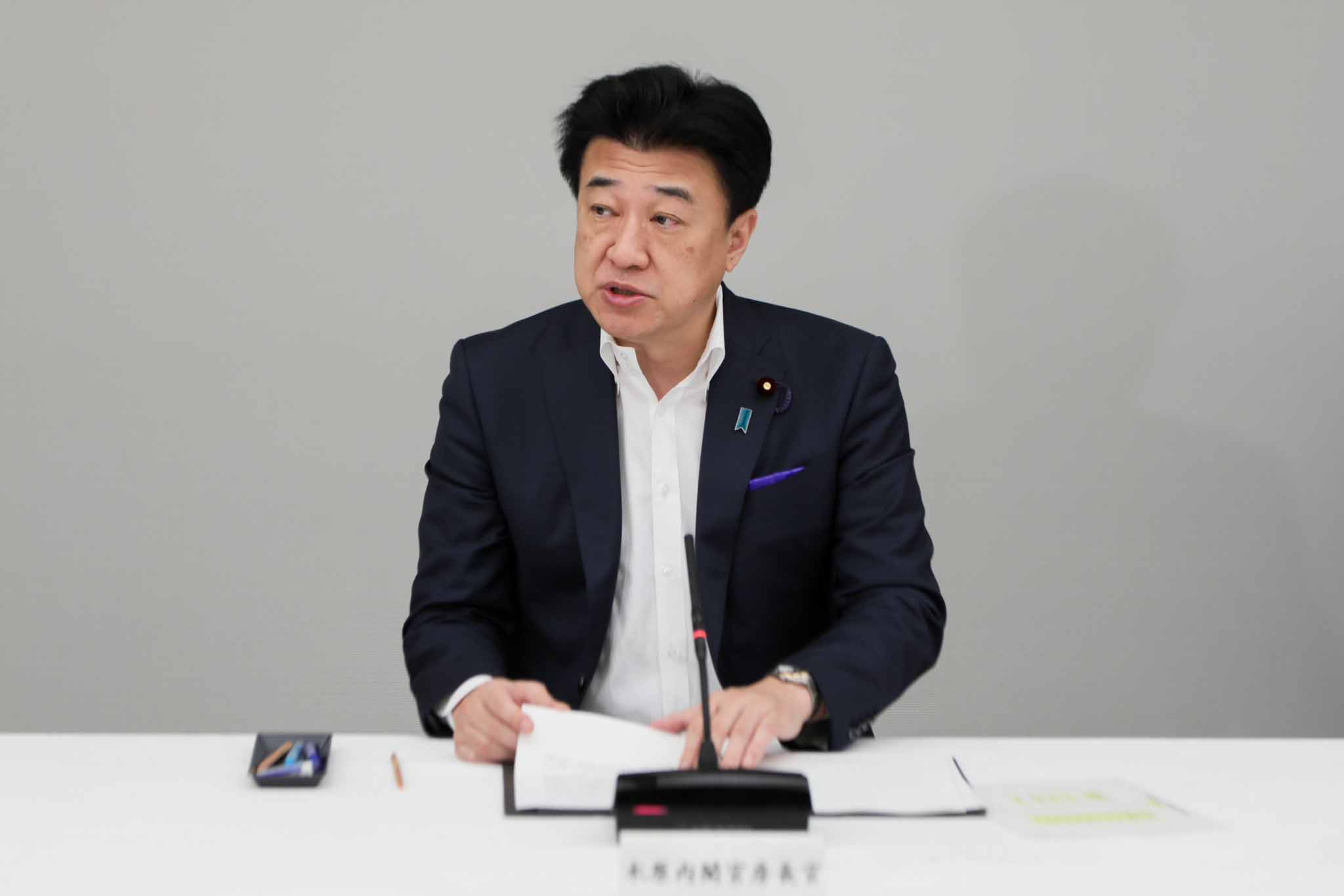 会議のまとめを行う木原官房長官２