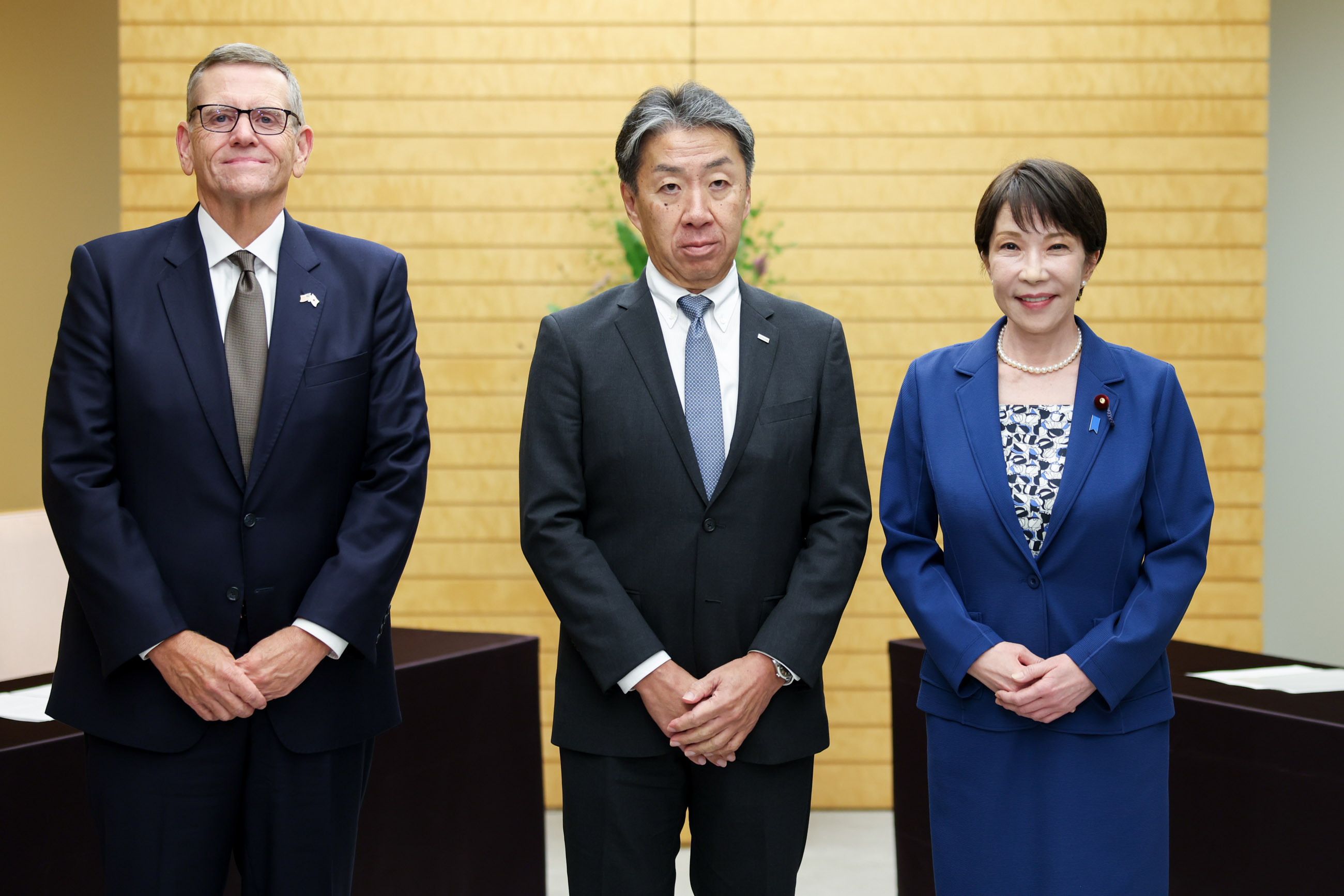 表敬を受ける高市総理１