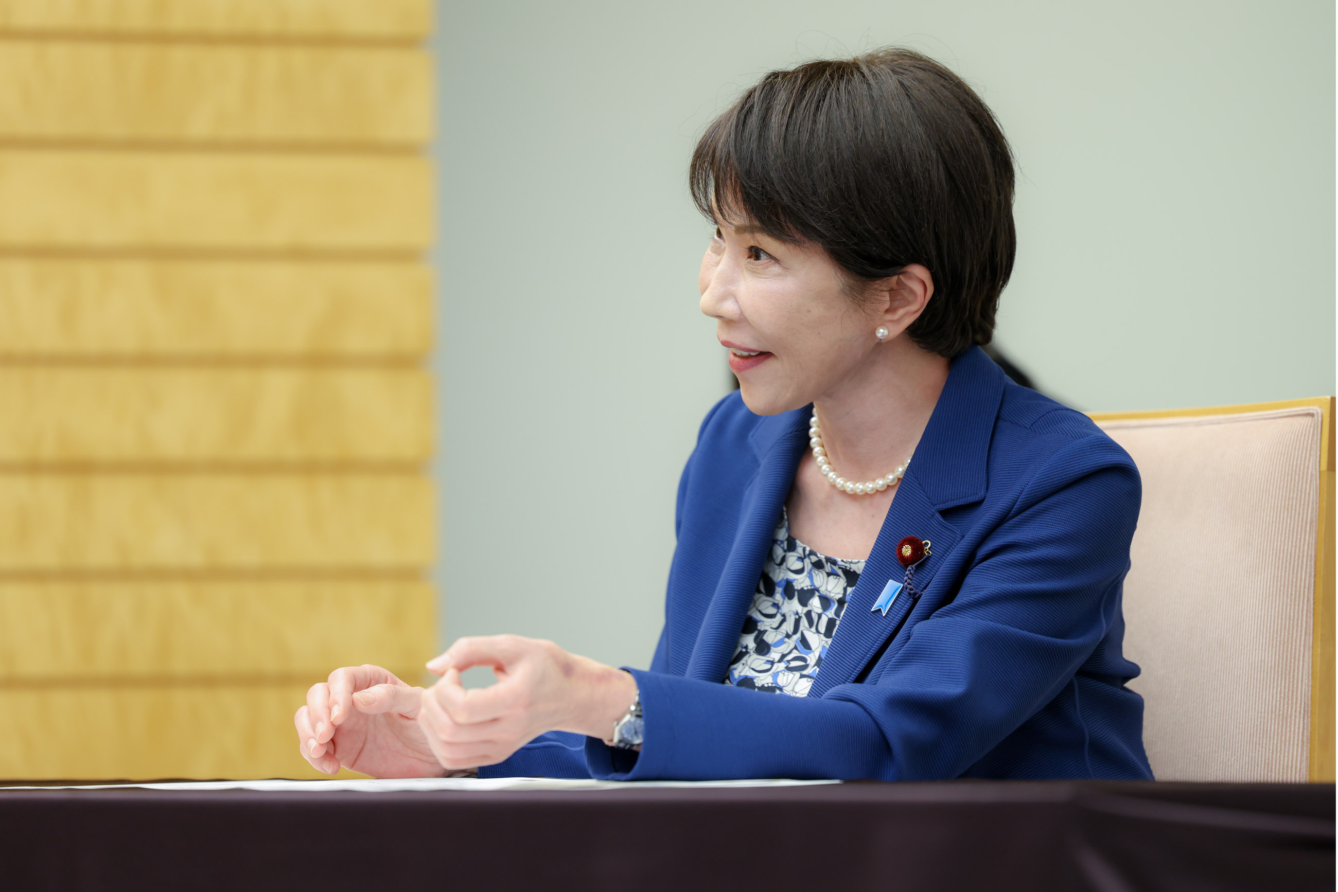 表敬を受ける高市総理３