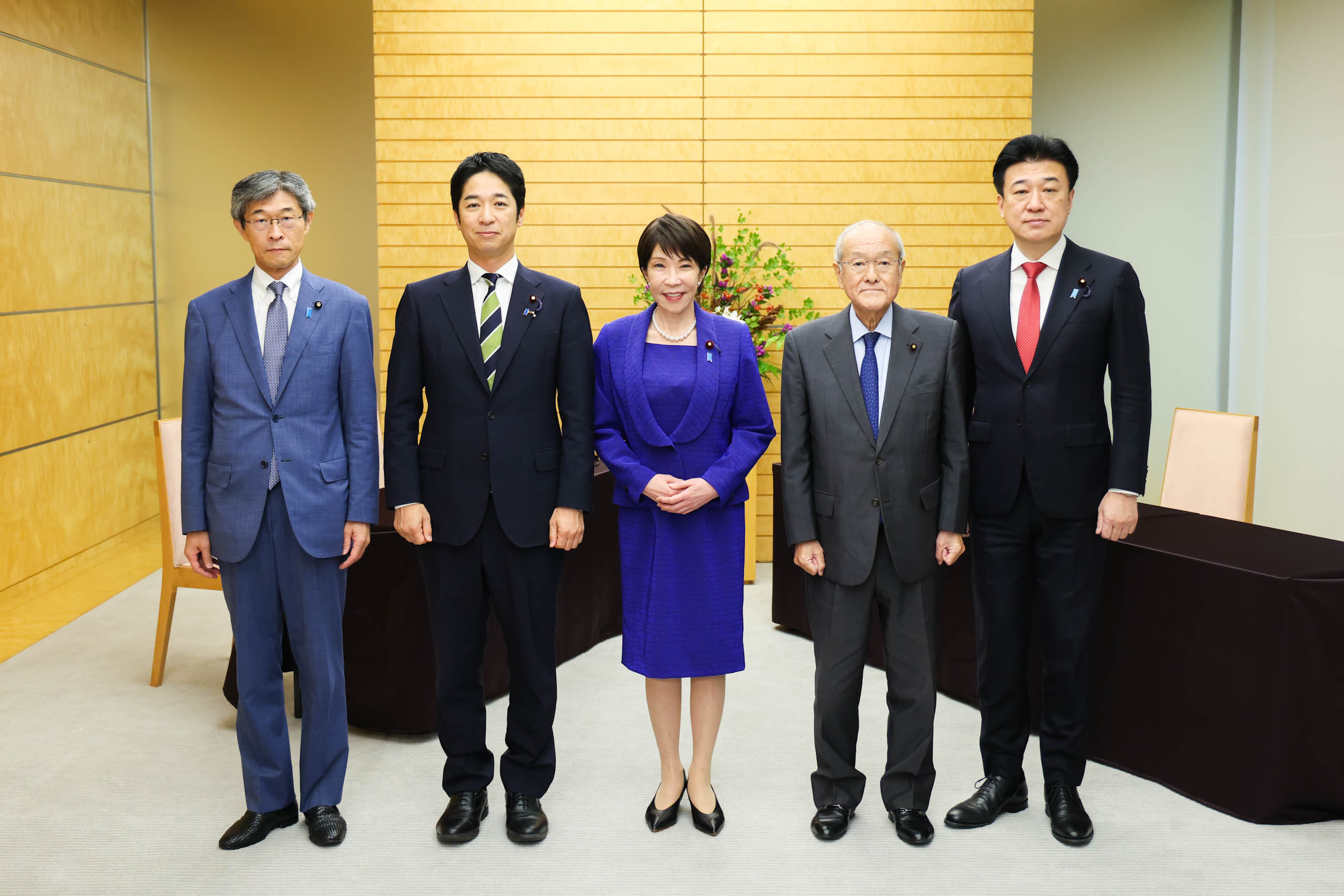 与党党首会談の様子