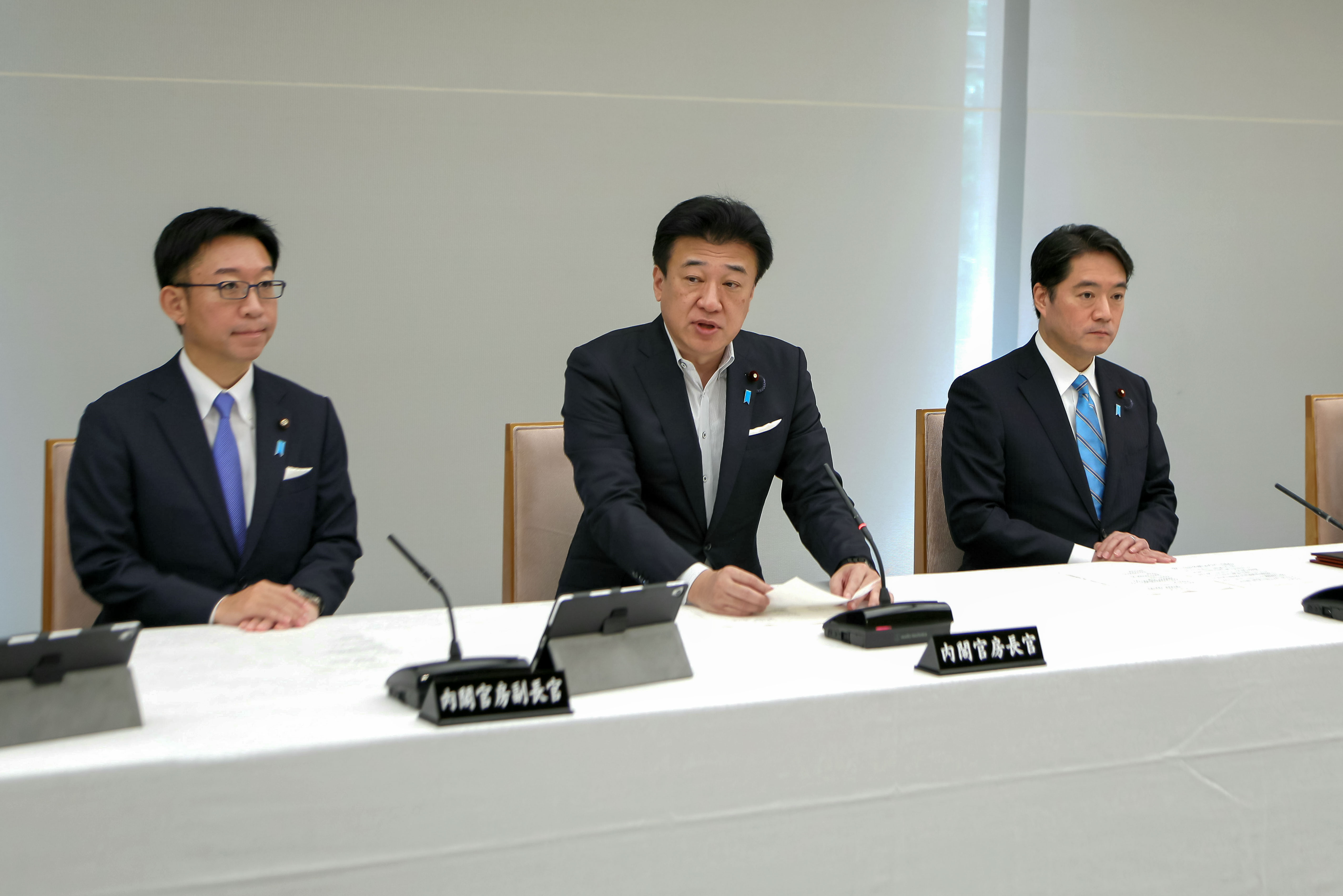 訓示を行う木原官房長官１
