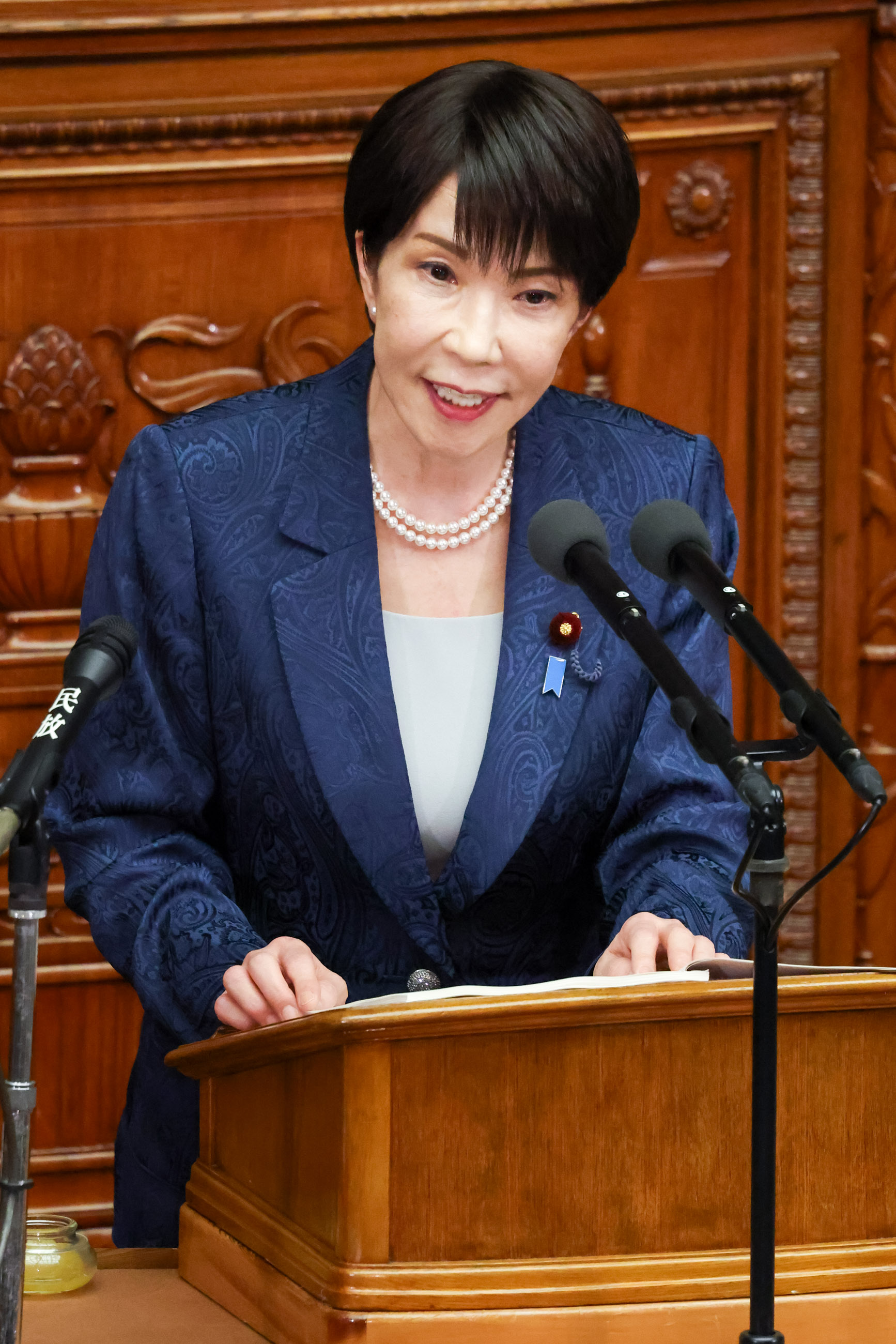 衆議院本会議で所信表明演説を行う高市総理２