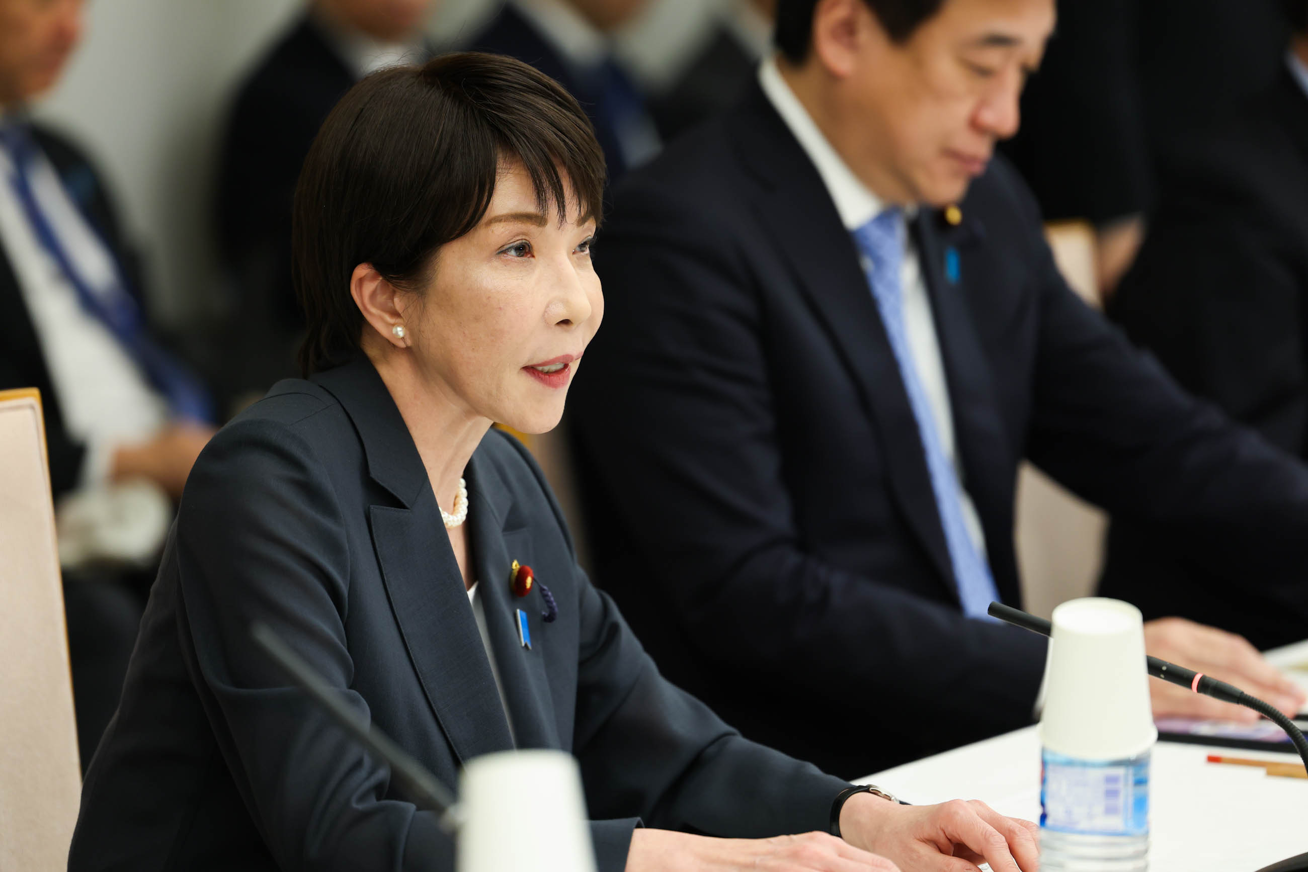 会議のまとめを行う高市総理１
