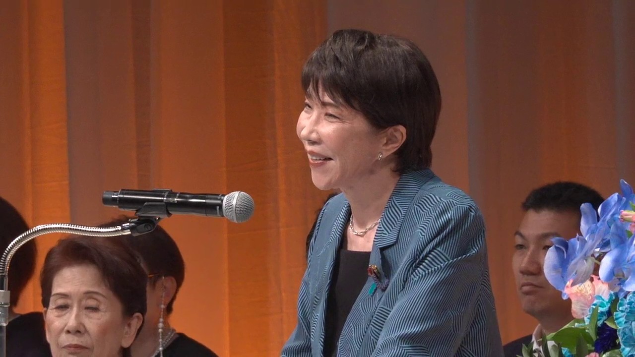 祝辞を述べる高市総理１