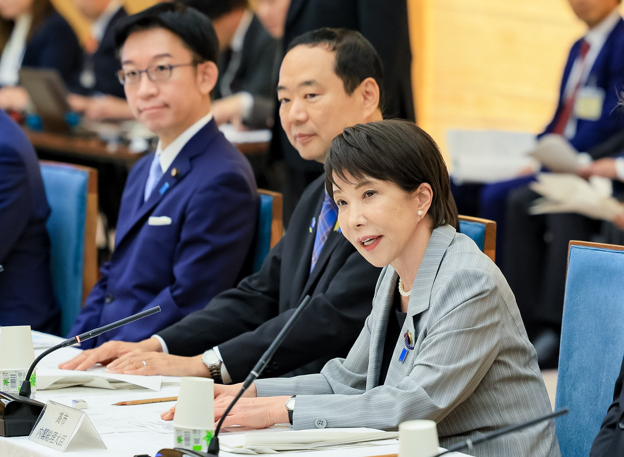 会議のまとめを行う高市総理１