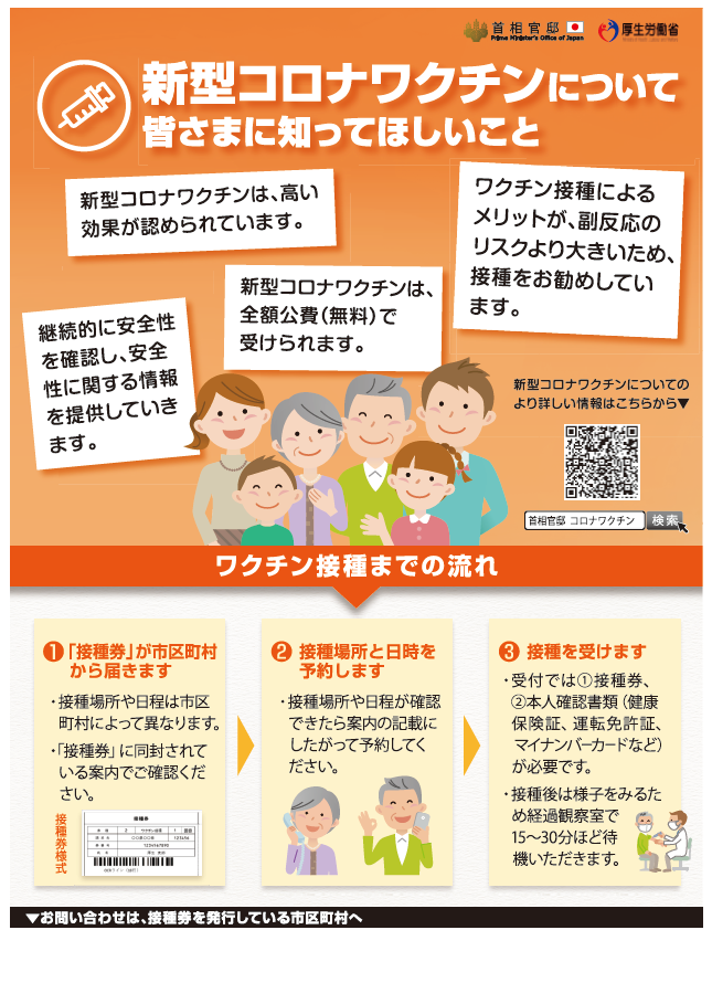 新型コロナワクチンについて 首相官邸ホームページ