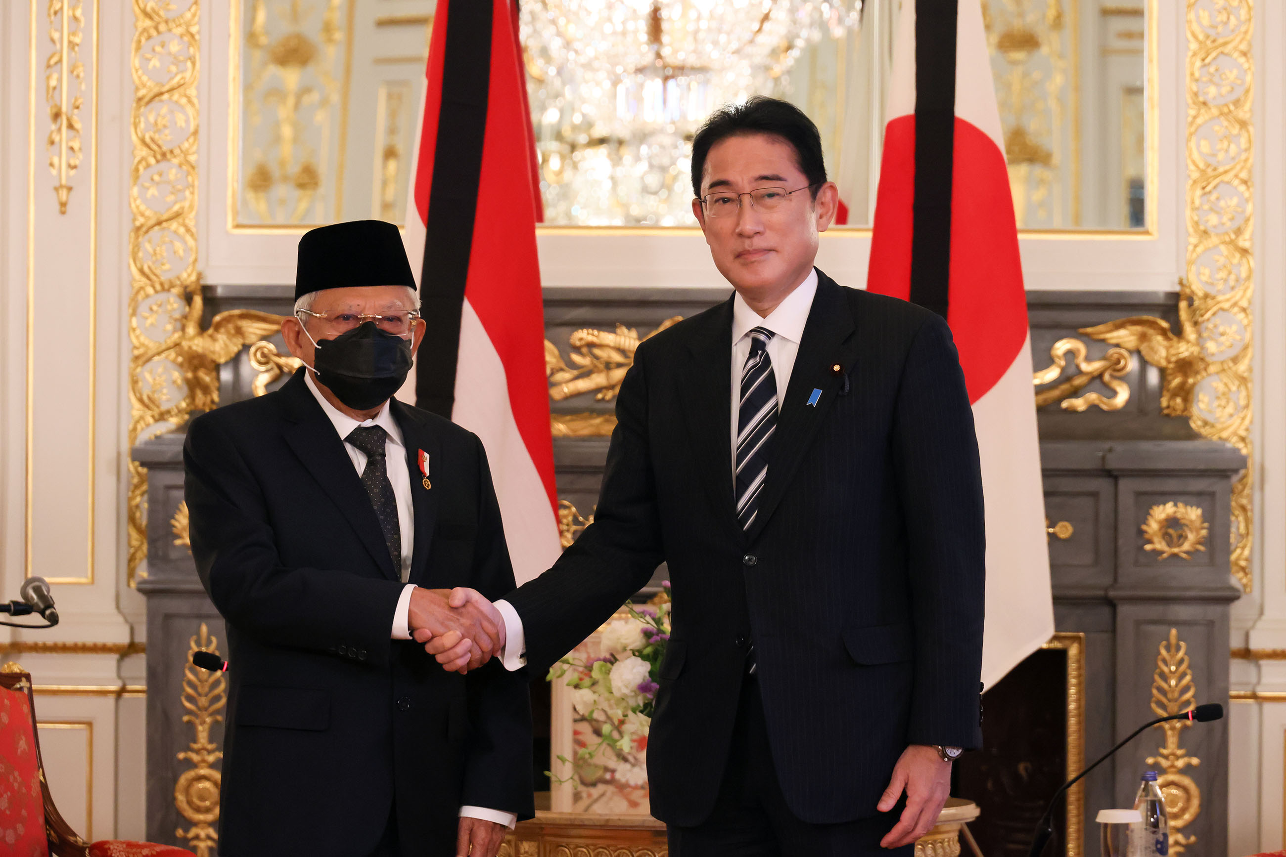 マルフ・アミン・インドネシア副大統領による表敬を受ける岸田総理１
