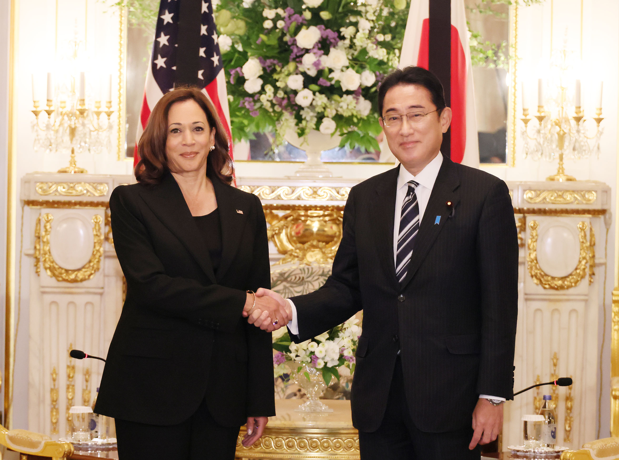 カマラ・ハリス米国副大統領による表敬を受ける岸田総理１