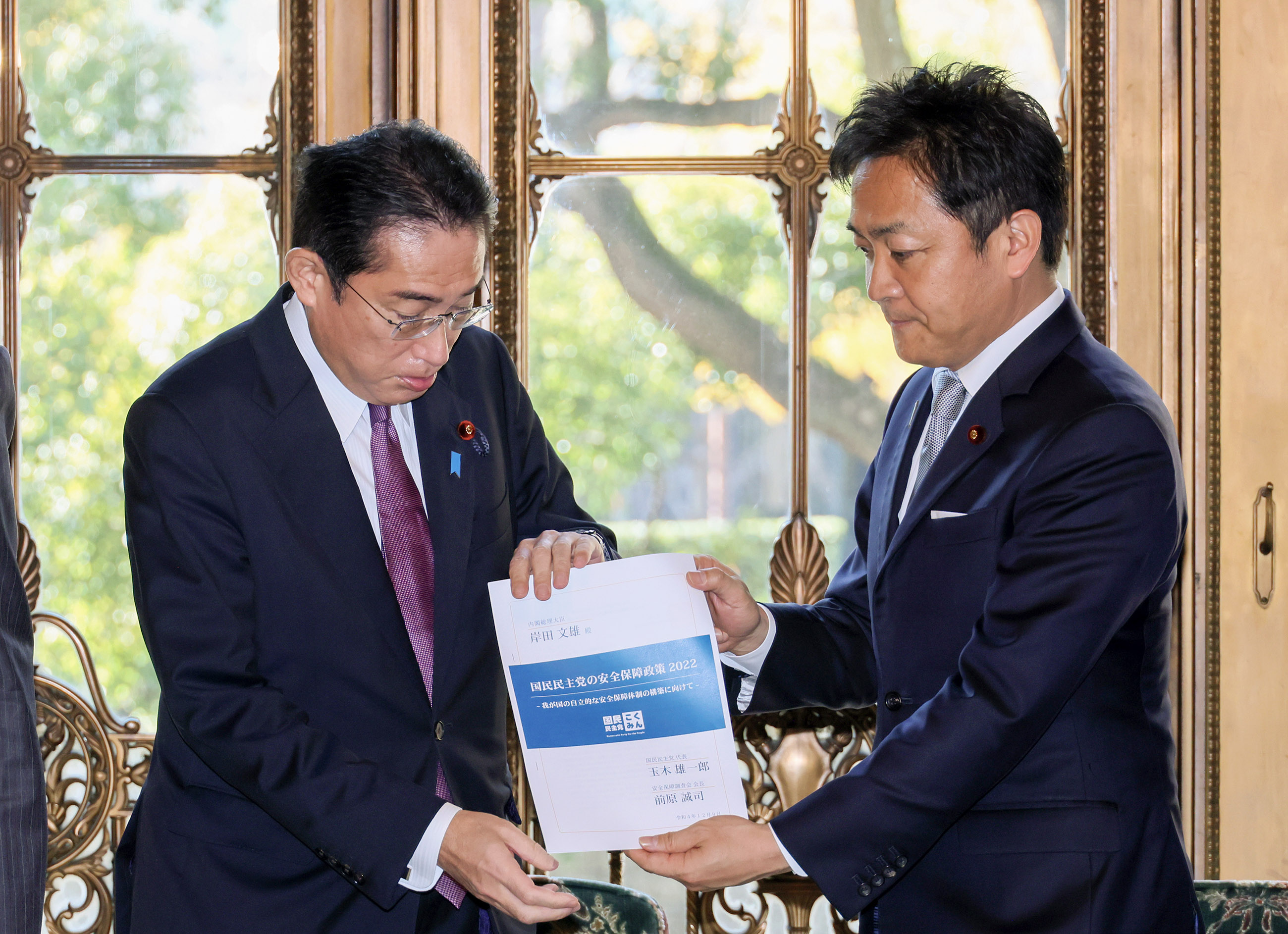 申入れを受ける岸田総理２