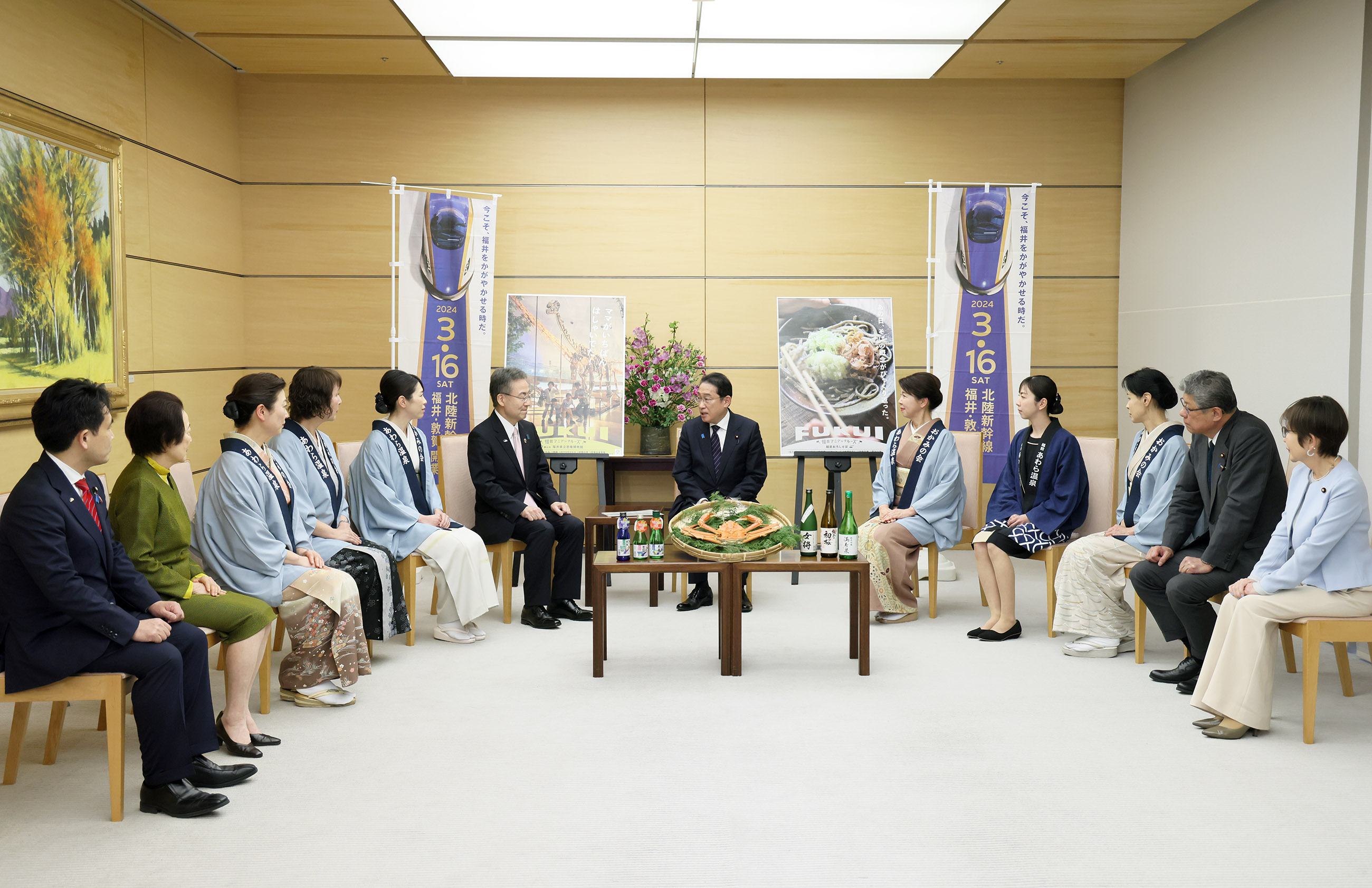 表敬を受ける岸田総理４