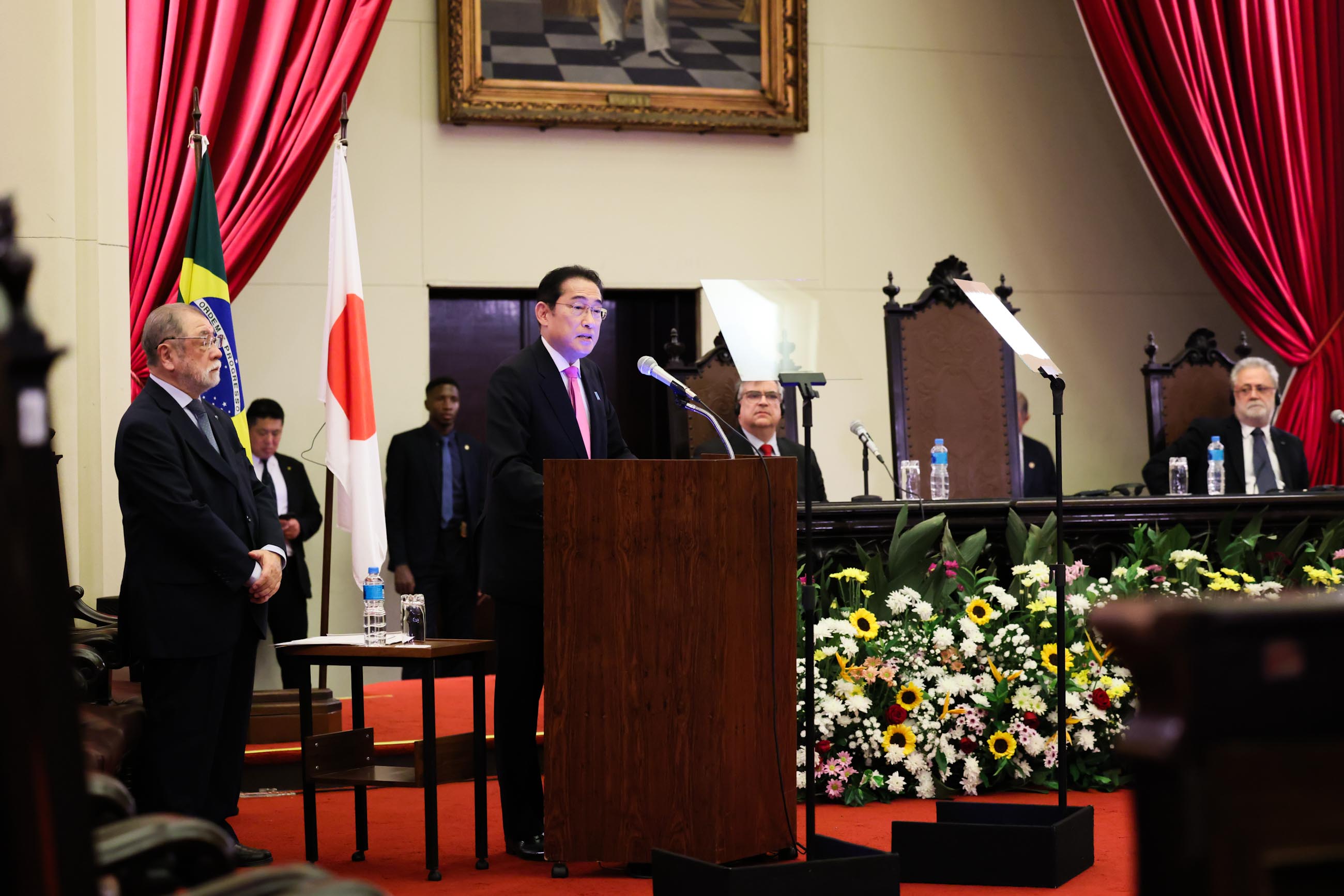対中南米政策スピーチを行う岸田総理３