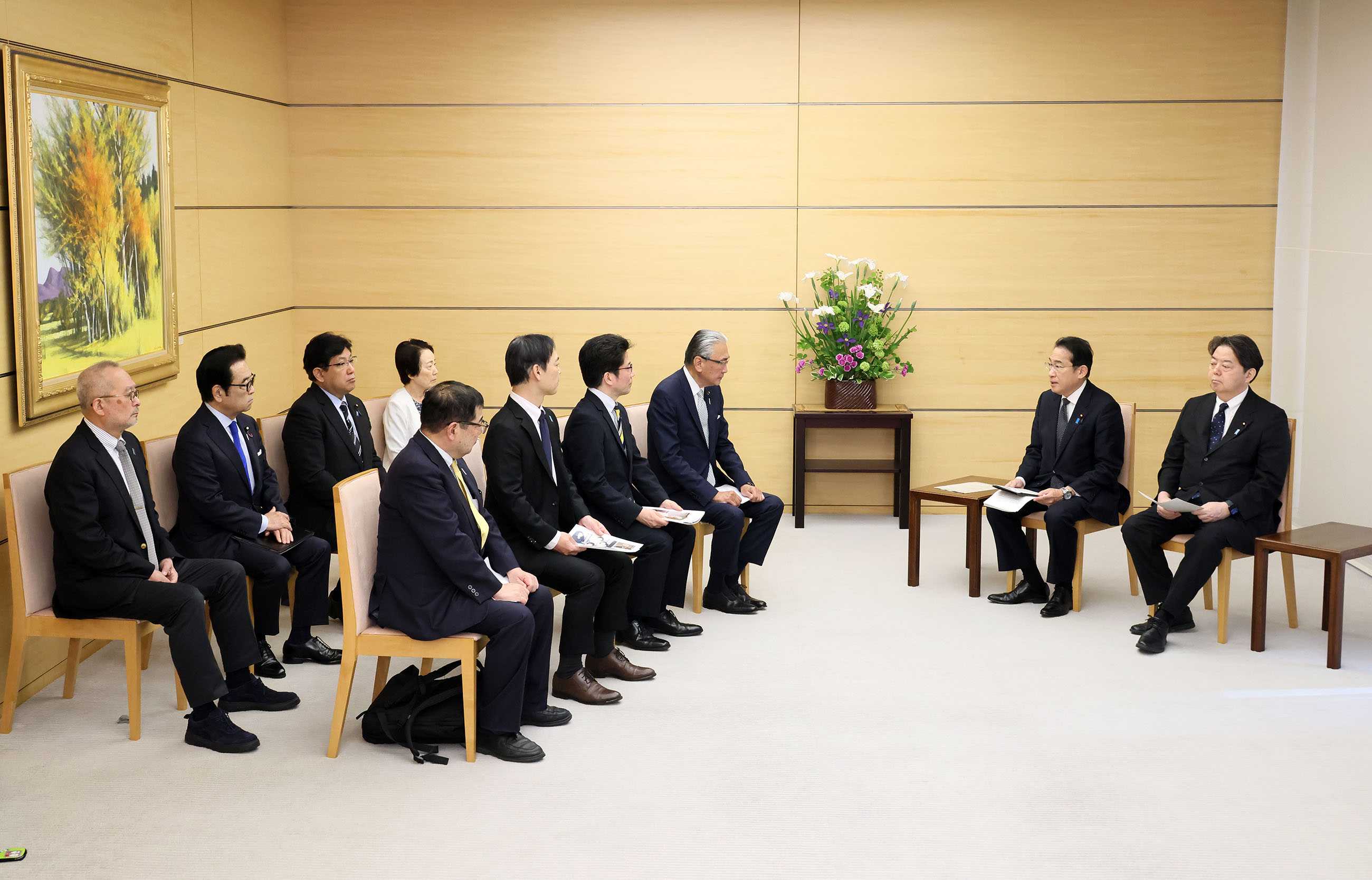 面会する岸田総理１