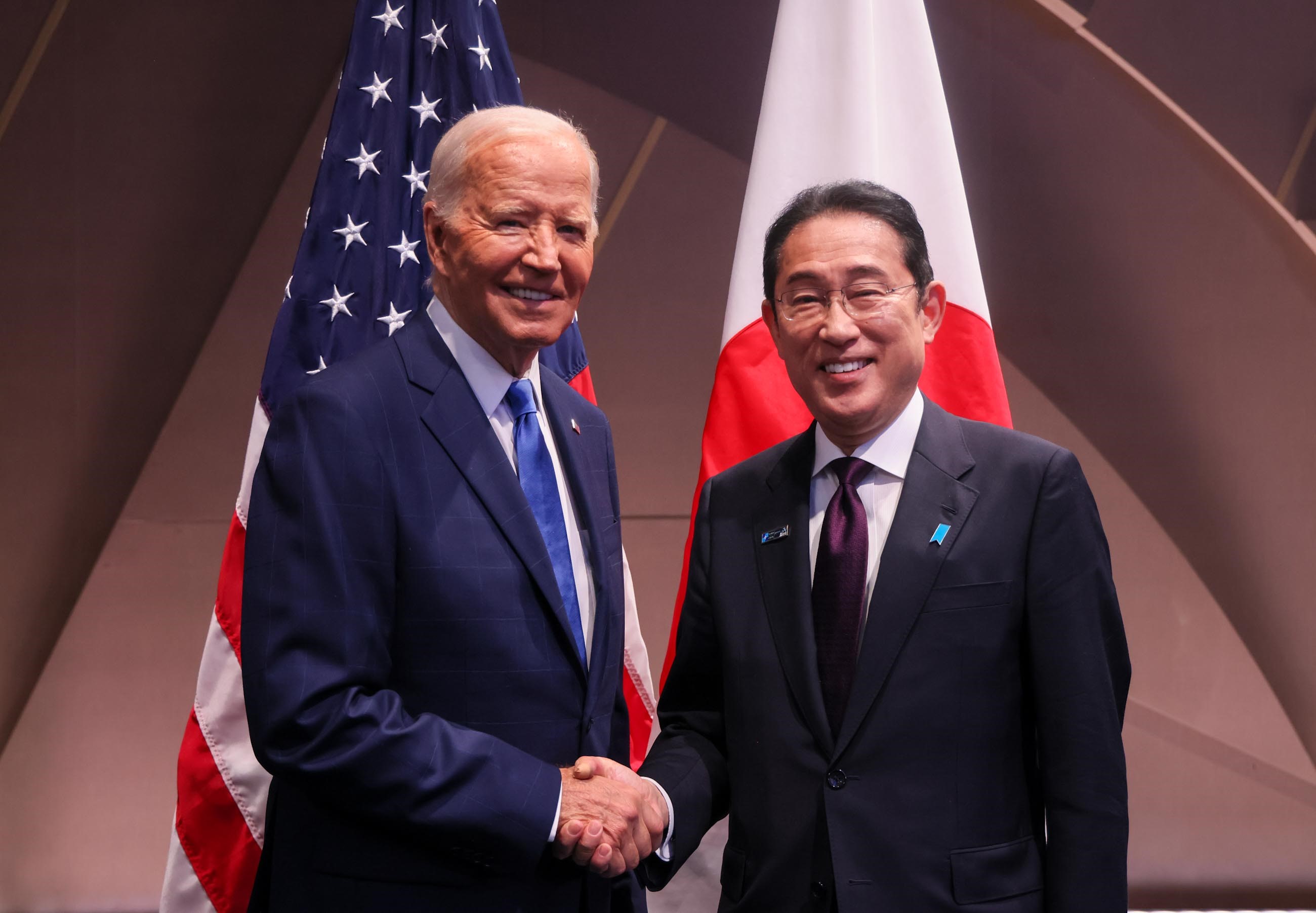 日米首脳間の立ち話