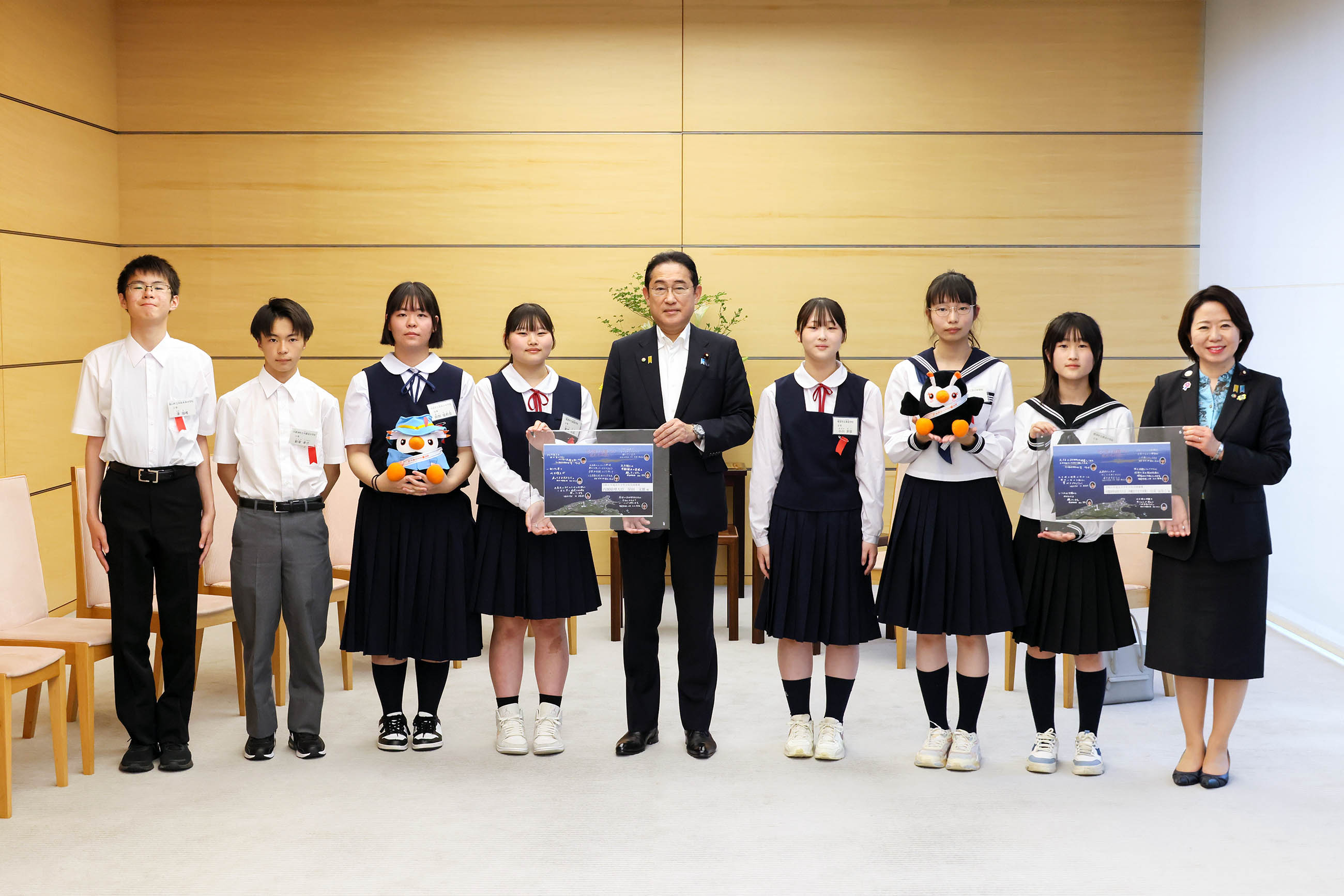 北方少年少女による表敬