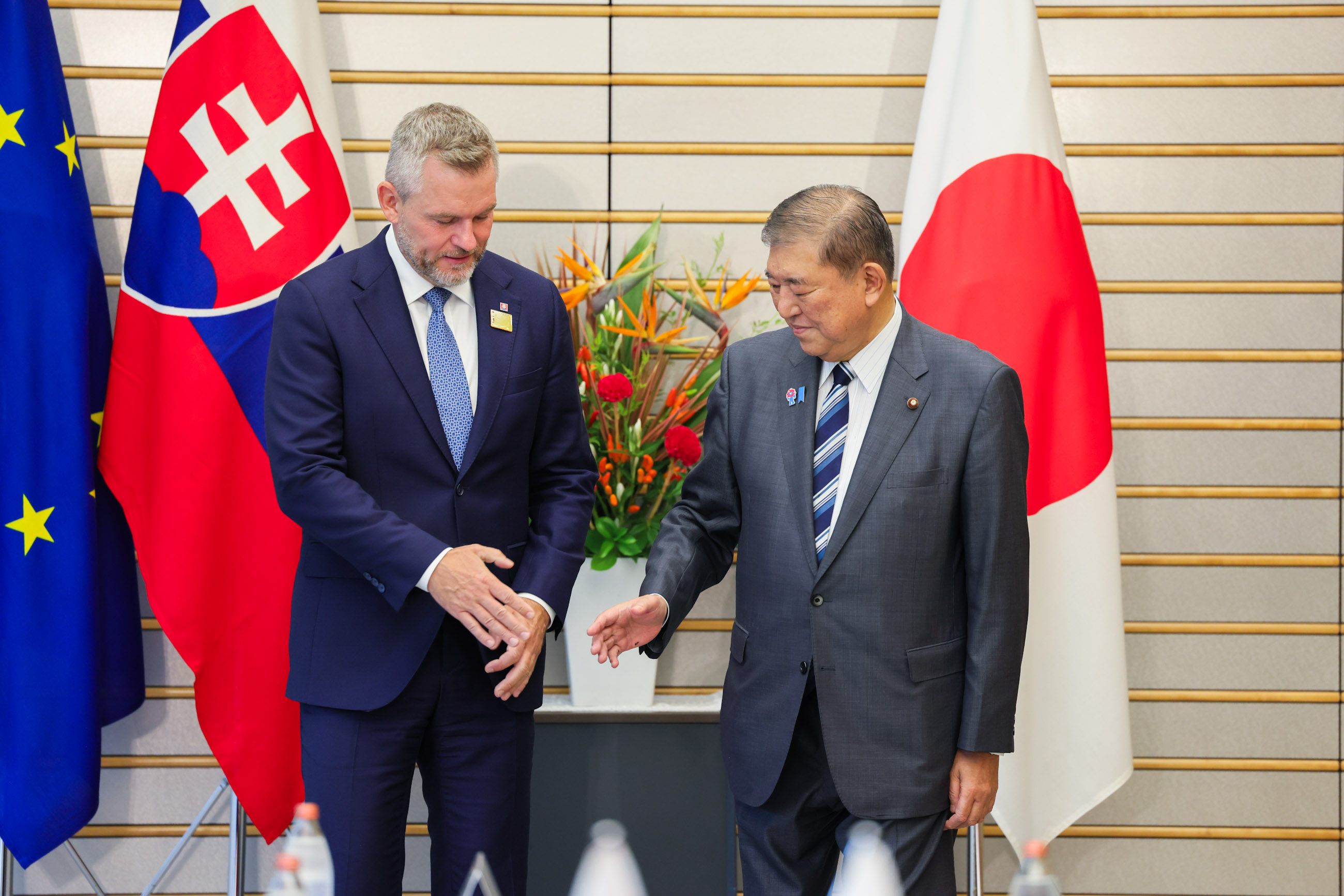 ペレグリニ大統領と会談する石破総理２