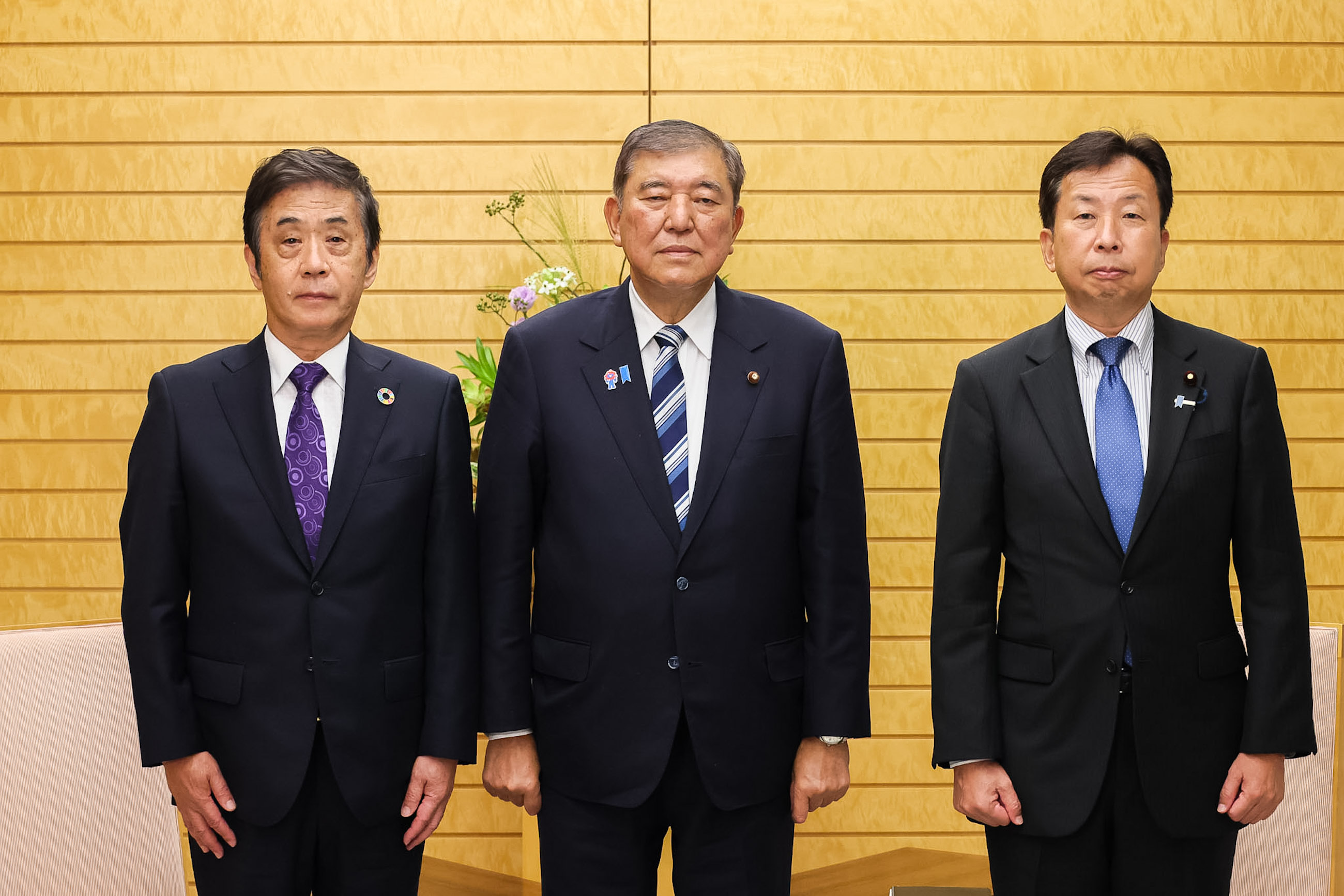 表敬を受ける石破総理１