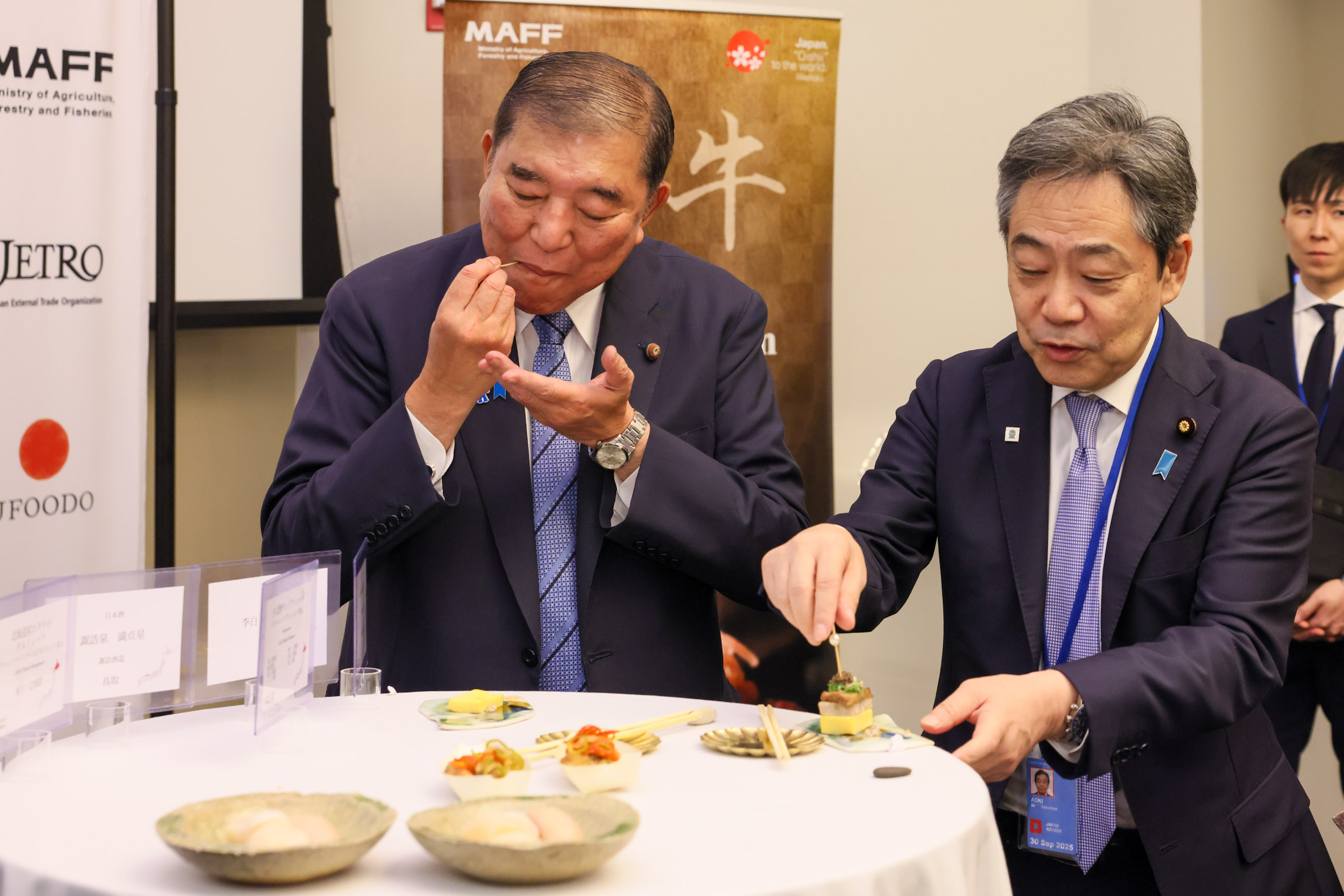 日本産食品輸出促進イベントに出席する石破総理４