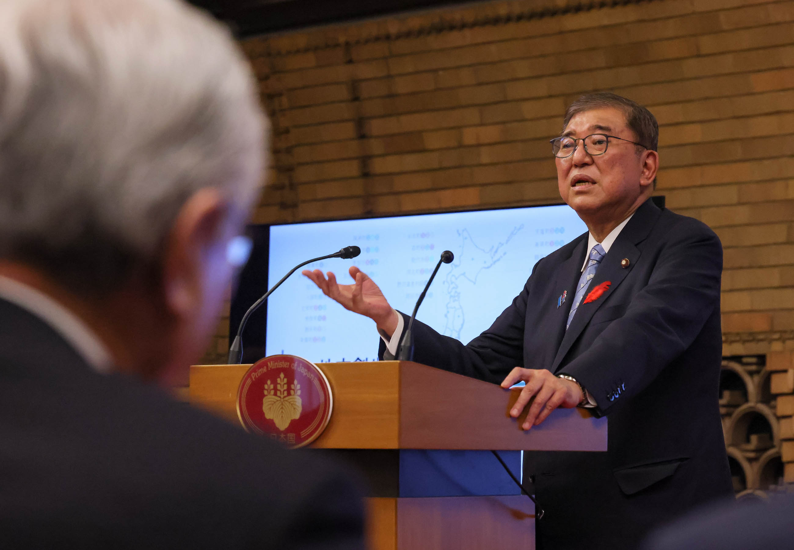 挨拶をする石破総理５