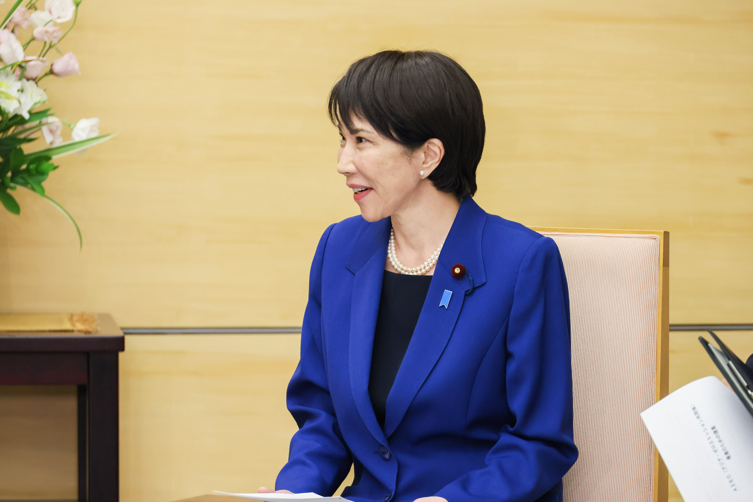 表敬を受ける高市総理５