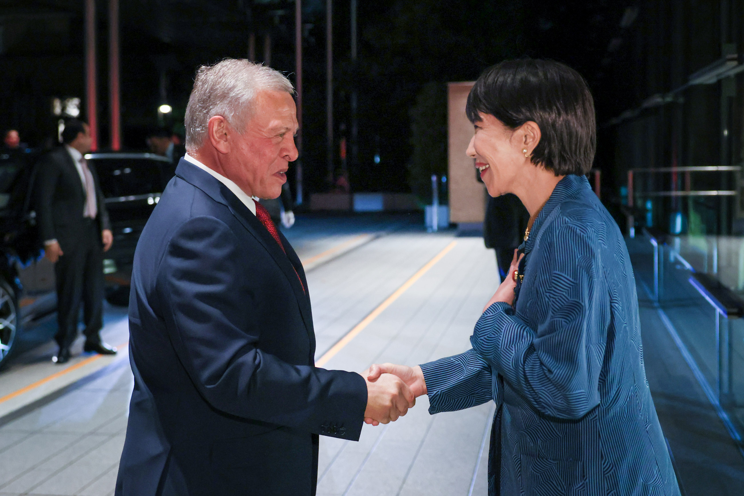 アブドッラー・ヨルダン国王陛下を出迎える高市総理