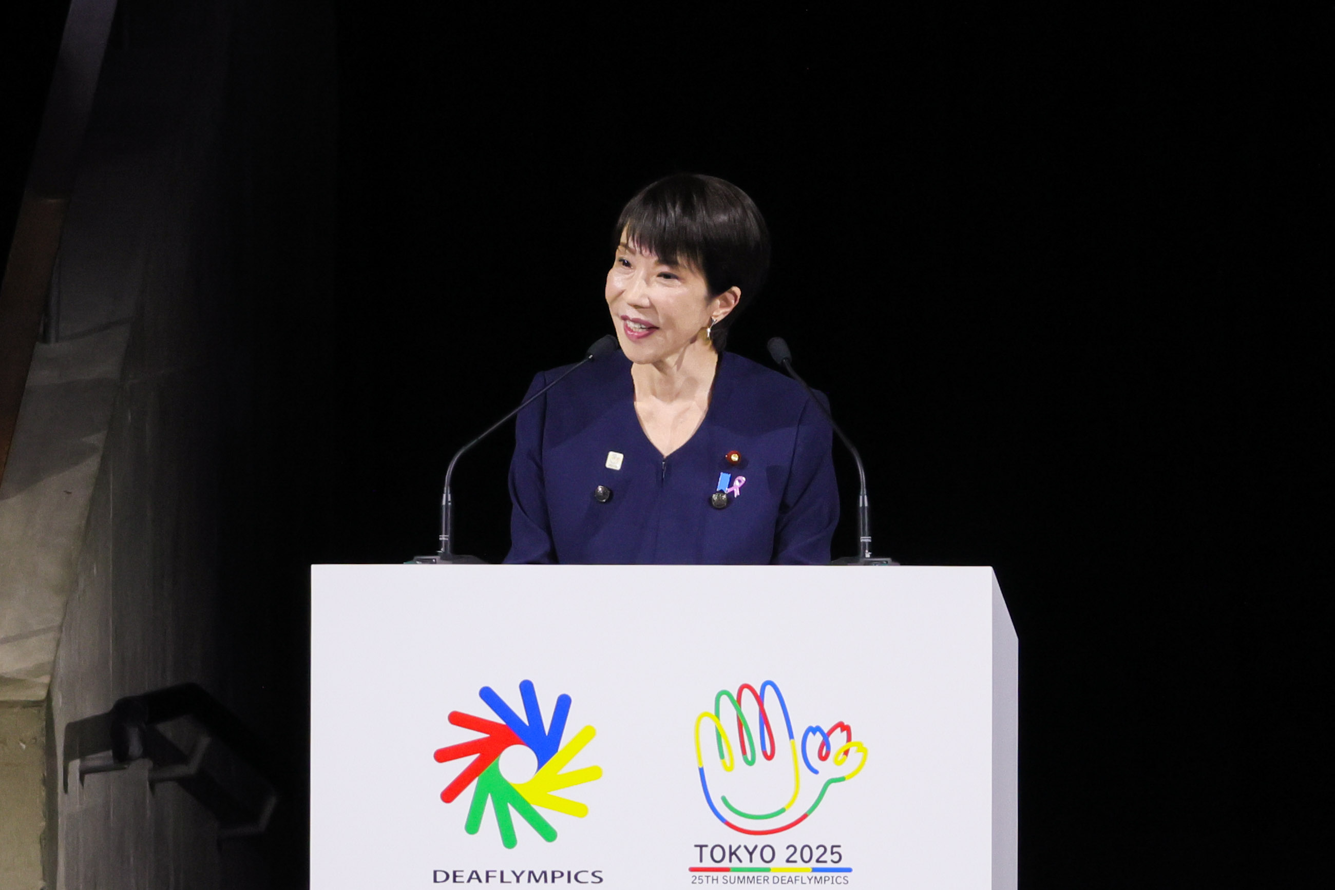 挨拶を行う高市総理２