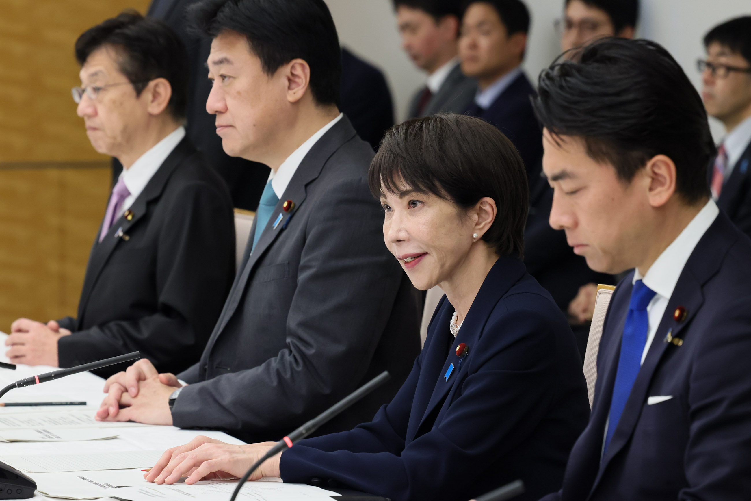 会議のまとめを行う高市総理１
