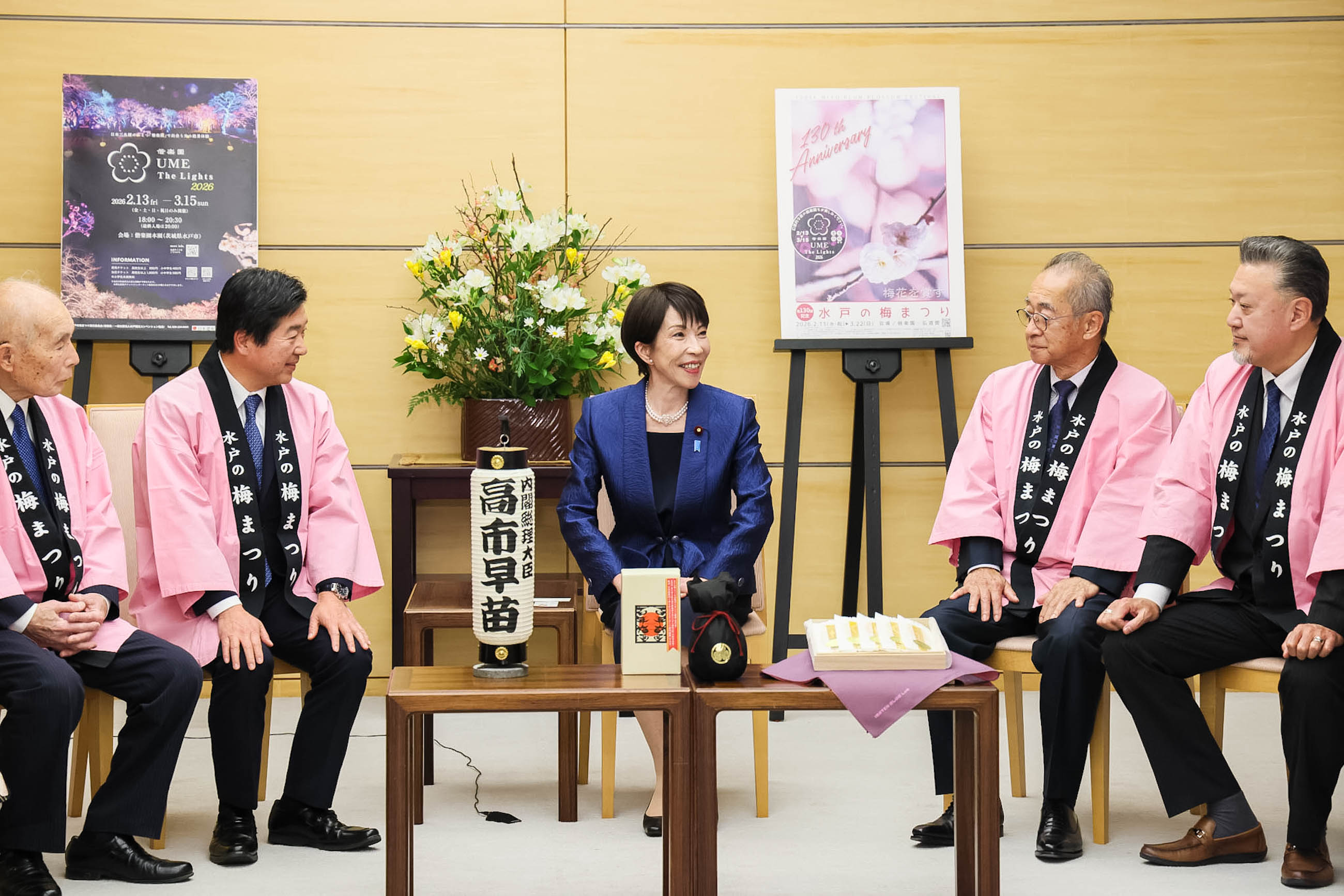 表敬を受ける高市総理４